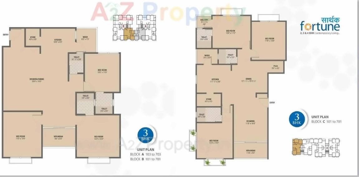Layout of real estate project Sarthak Fortune located at Kudasan, Gandhinagar, Gujarat