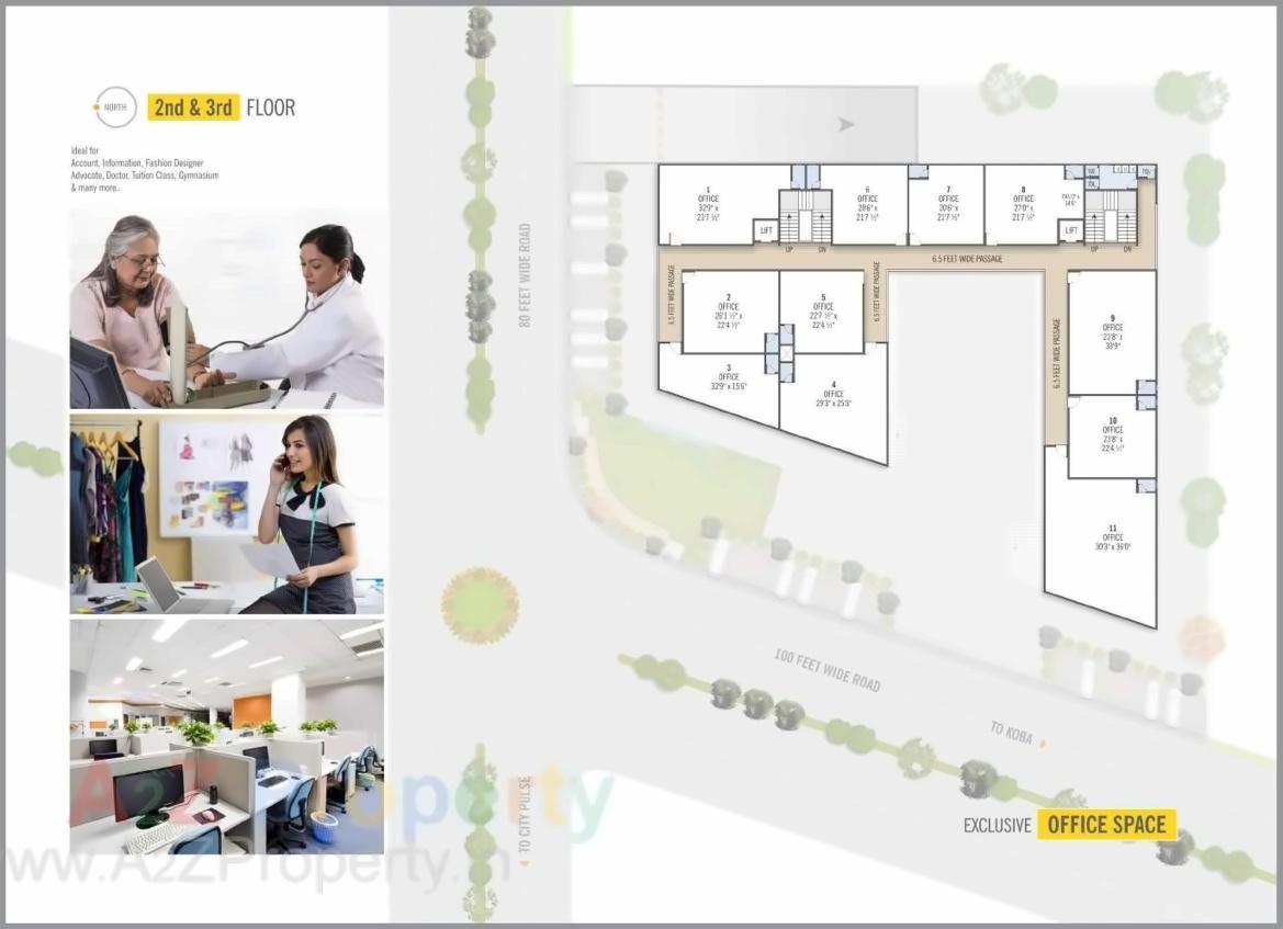 Layout of real estate project Sarthak Fortune located at Kudasan, Gandhinagar, Gujarat