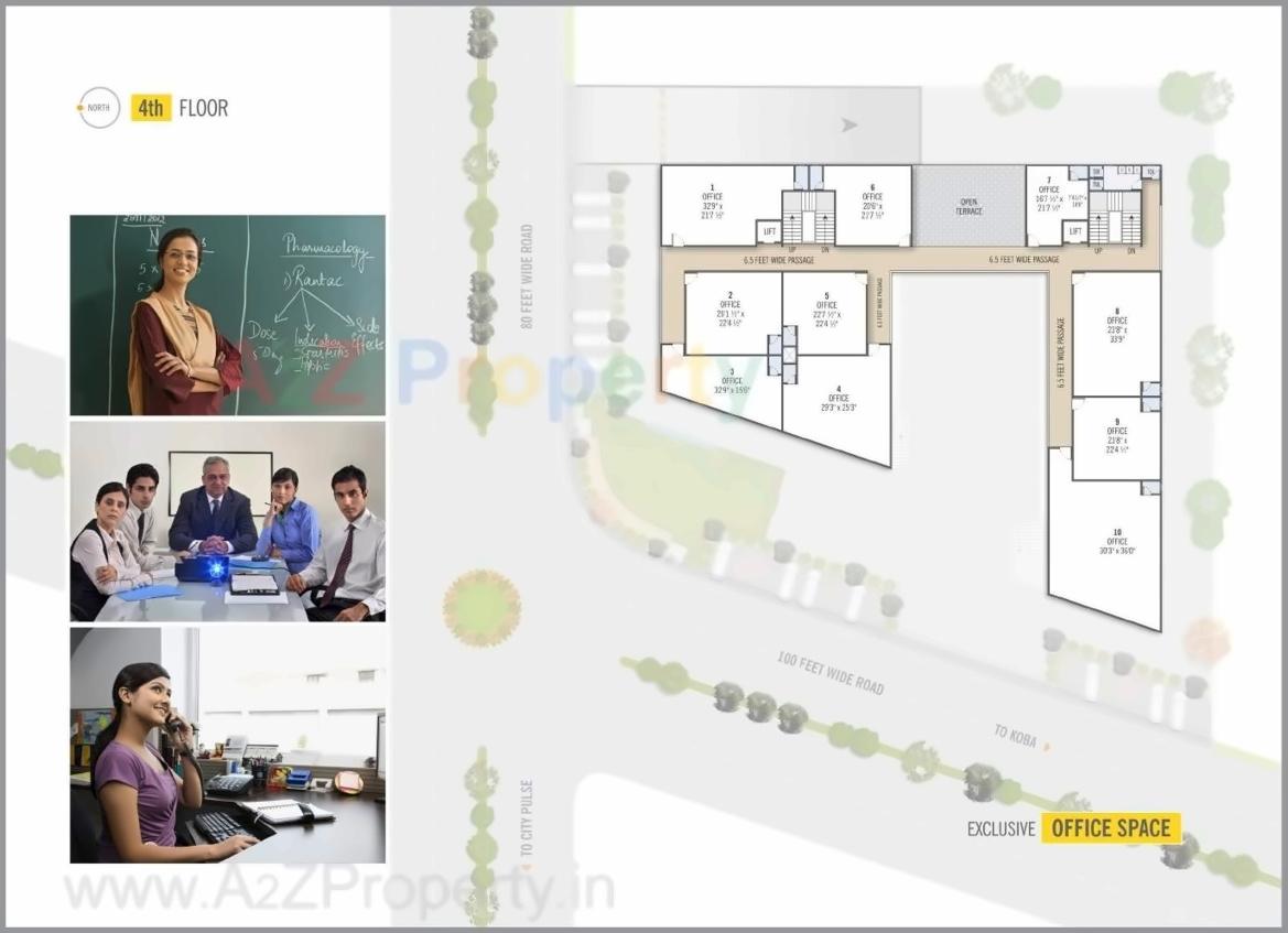 Layout of real estate project Sarthak Fortune located at Kudasan, Gandhinagar, Gujarat