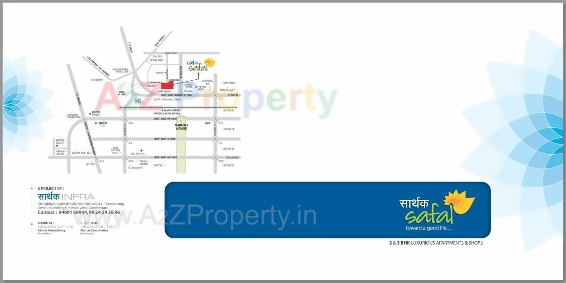  of real estate project Sarthak Safal located at Vavol, Gandhinagar, Gujarat