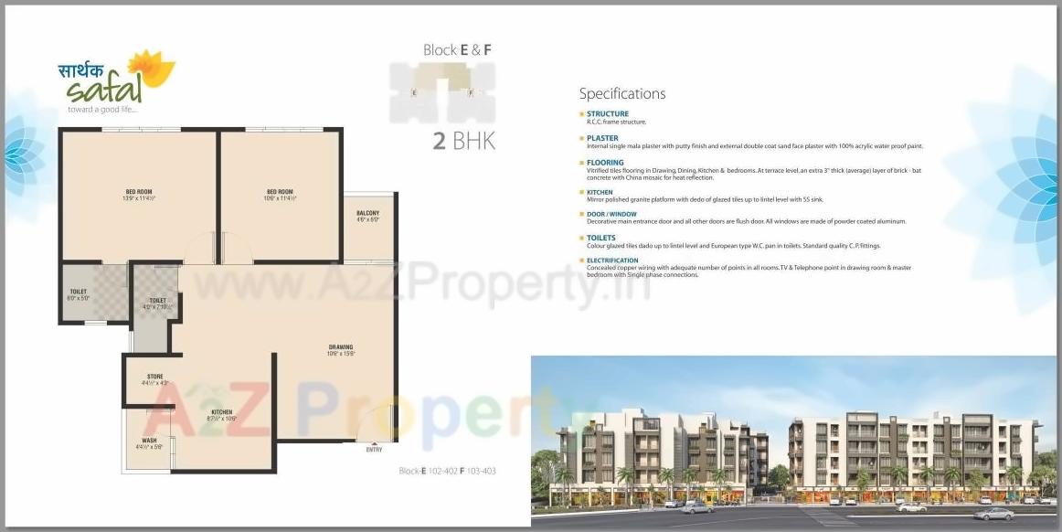 Layout of real estate project Sarthak Safal located at Vavol, Gandhinagar, Gujarat