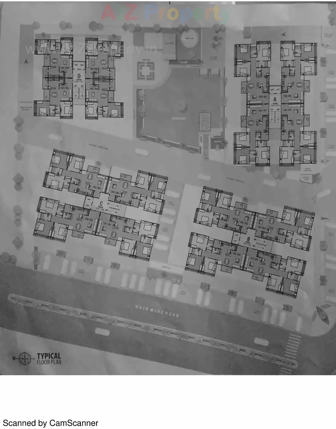Layout of real estate project Sarthak Shree Ganesh located at Koba, Gandhinagar, Gujarat