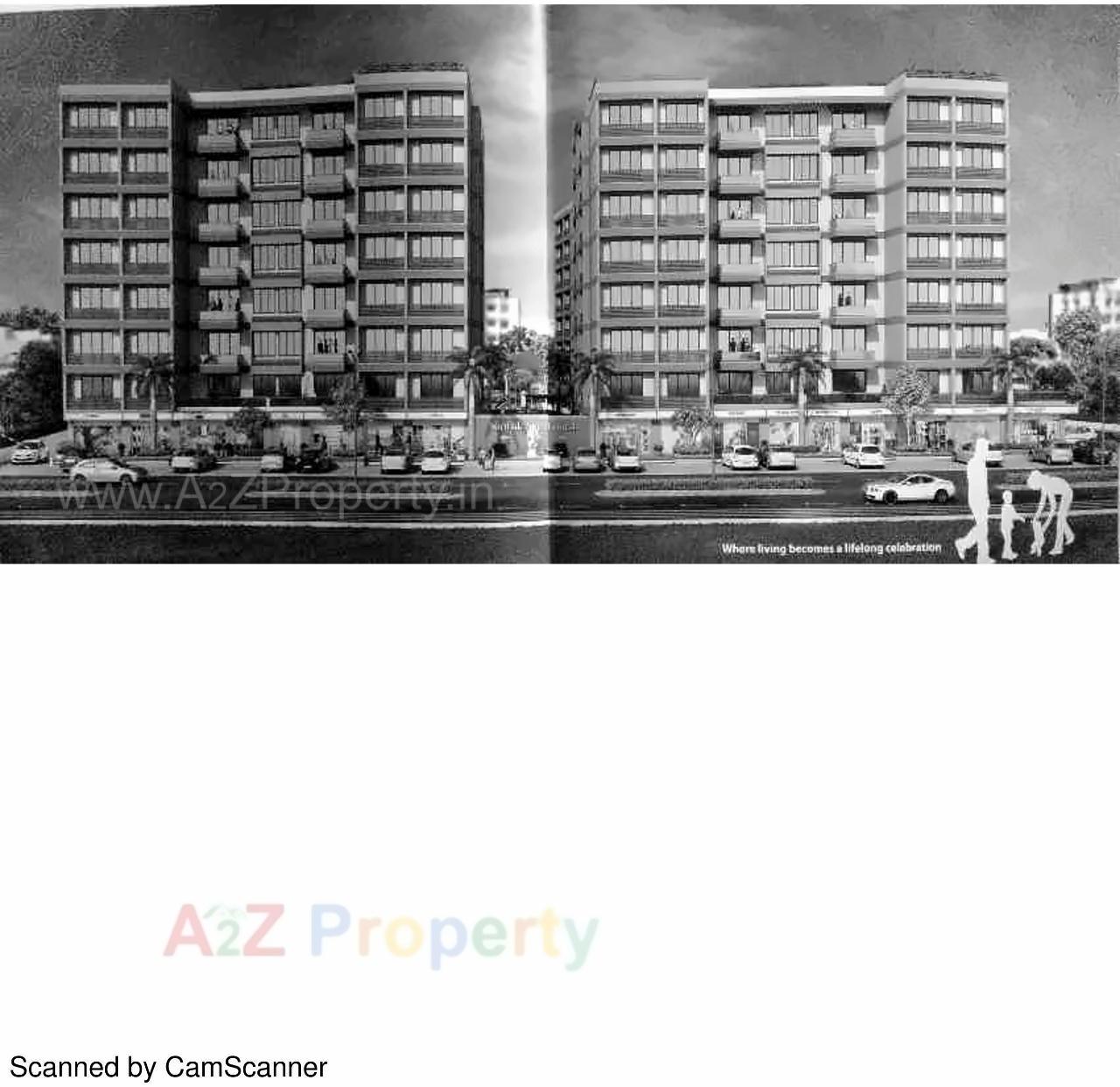 3D Elevation of real estate project Sarthak Shree Ganesh located at Koba, Gandhinagar, Gujarat