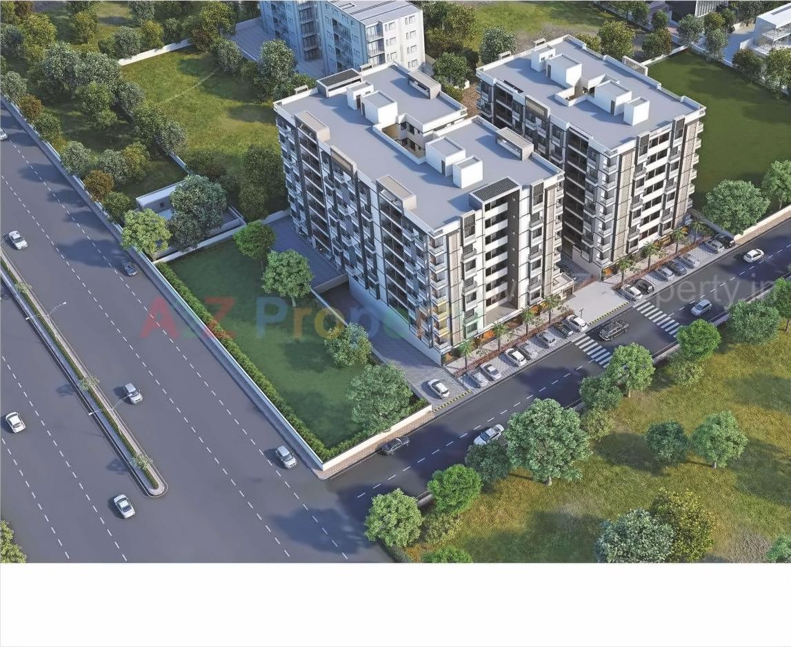 3D Elevation of real estate project Sarthak Shreeji located at Kudasan, Gandhinagar, Gujarat