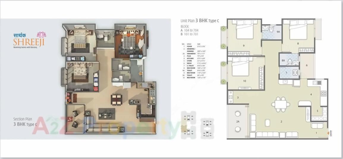 Layout of real estate project Sarthak Shreeji located at Kudasan, Gandhinagar, Gujarat