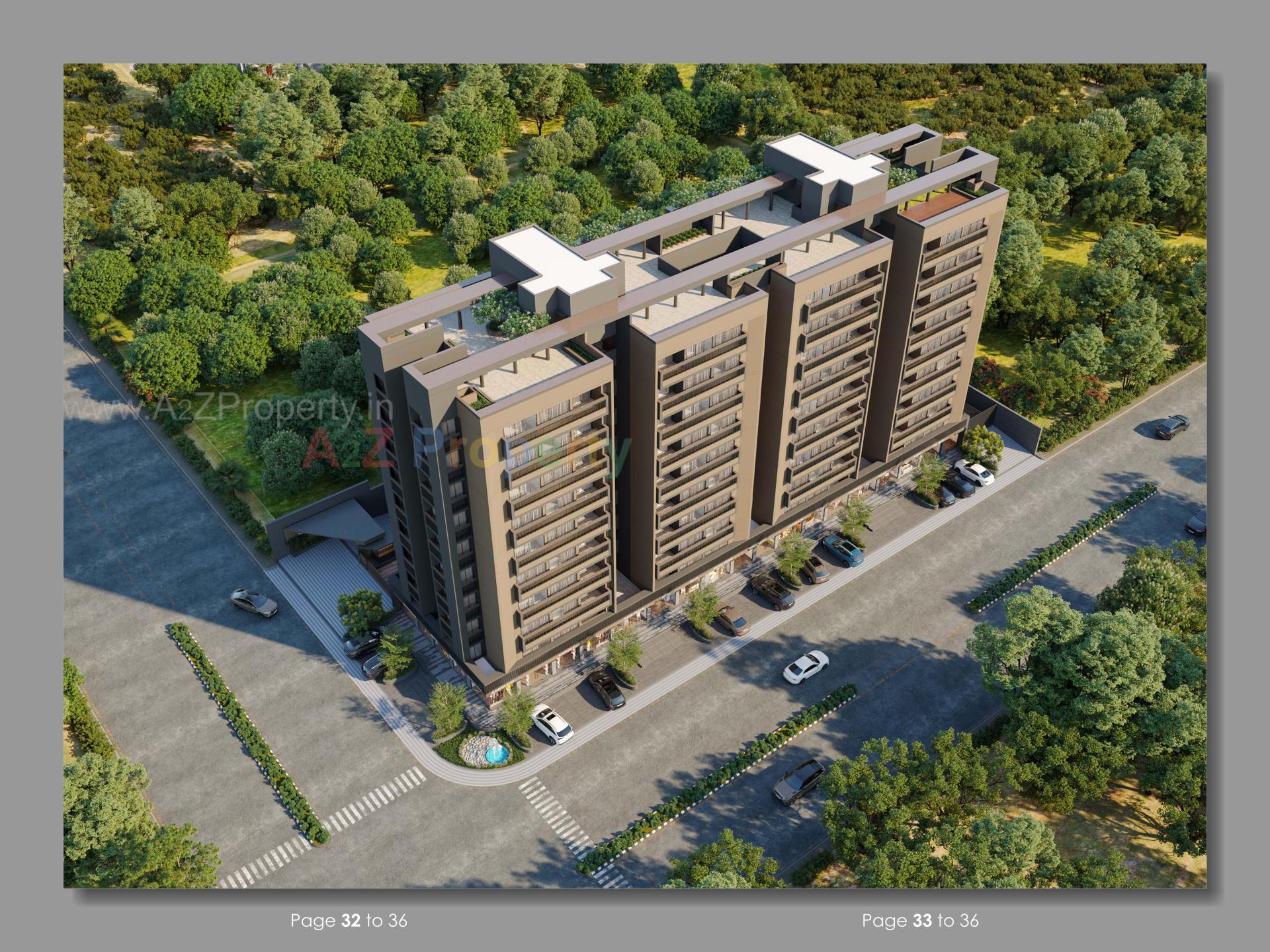 3D Elevation of real estate project Sattva One located at Kudasan, Gandhinagar, Gujarat