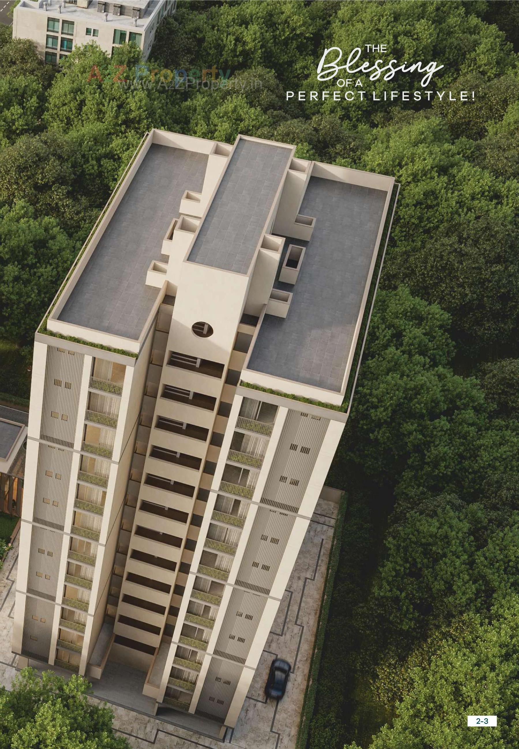 3D Elevation of real estate project Satvam Glory located at Sargasan, Gandhinagar, Gujarat