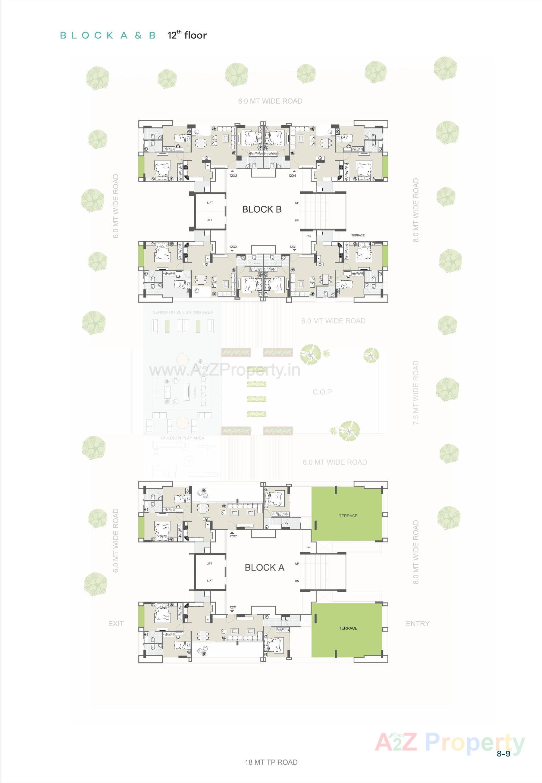 Layout of real estate project Satvam Glory located at Sargasan, Gandhinagar, Gujarat