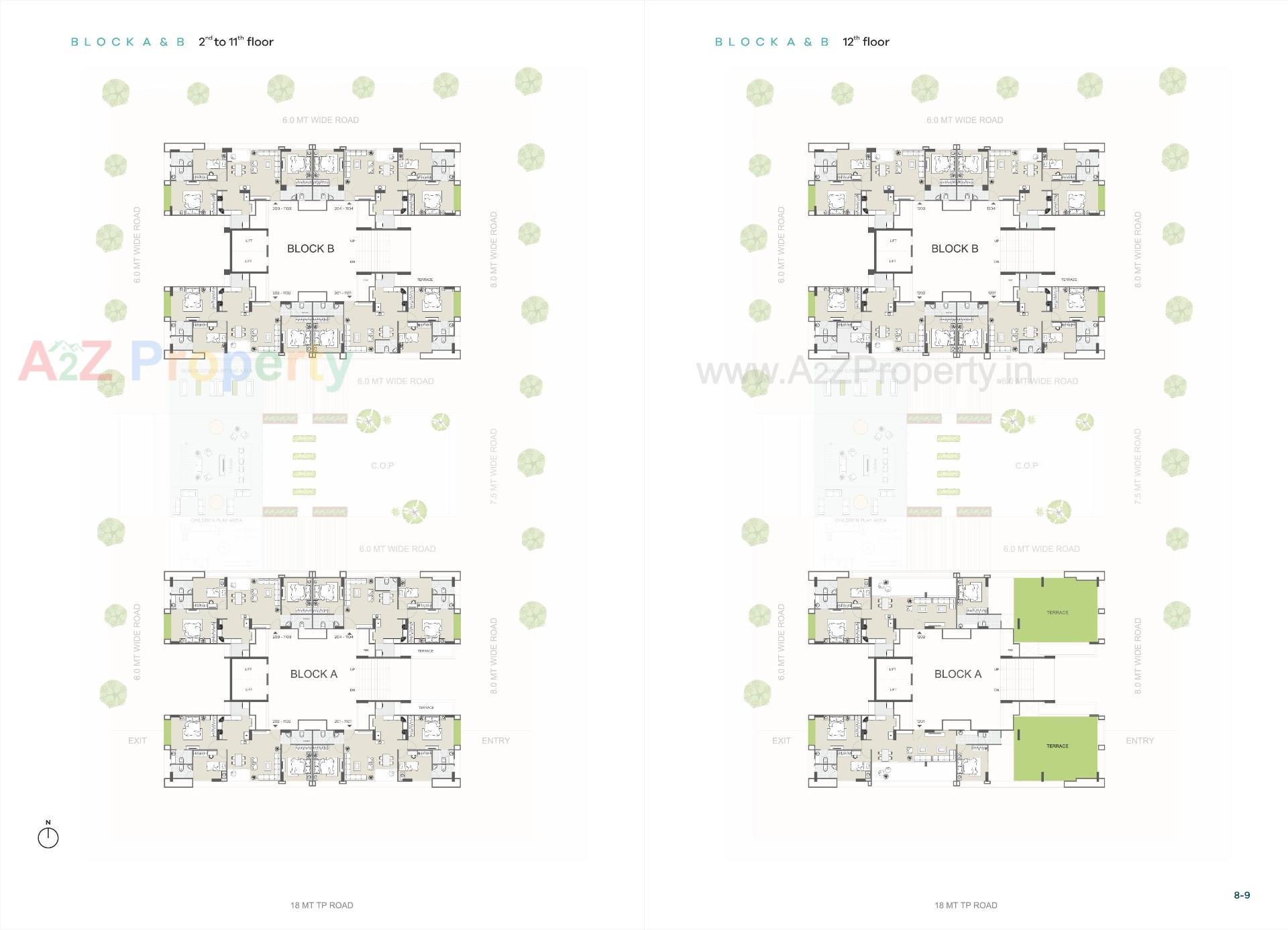 Layout of real estate project Satvam Glory located at Sargasan, Gandhinagar, Gujarat