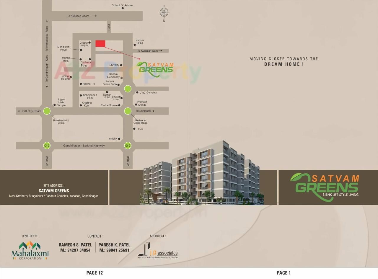  of real estate project Satvam Greens located at Kudasan, Gandhinagar, Gujarat