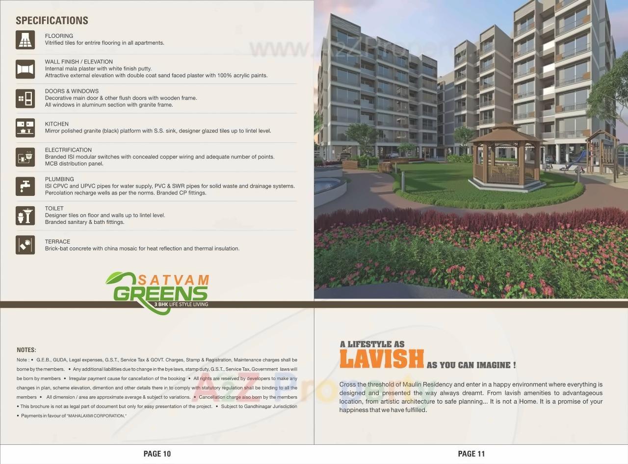  of real estate project Satvam Greens located at Kudasan, Gandhinagar, Gujarat