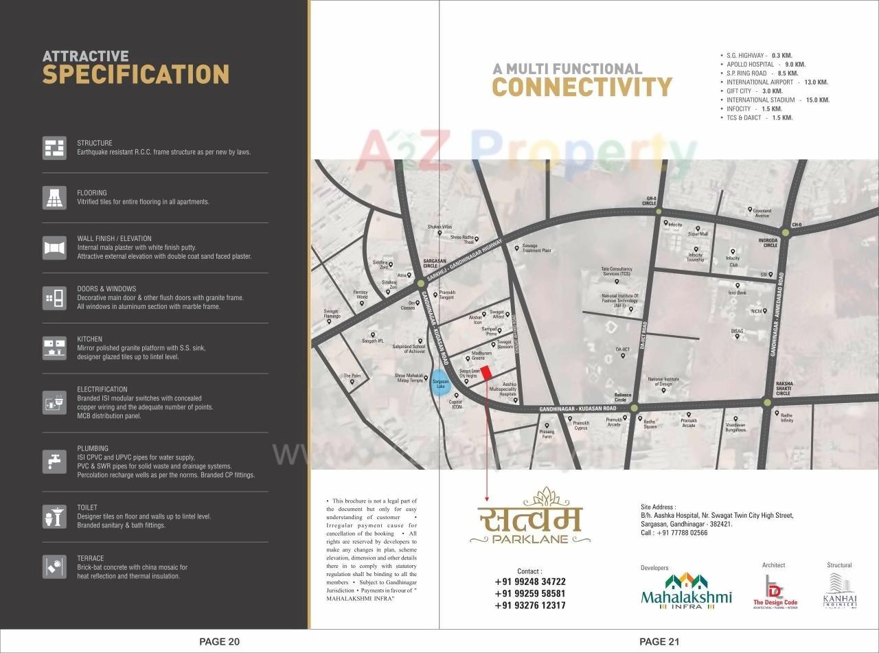  of real estate project Satvam Parklane located at Gandhinagar, Gandhinagar, Gujarat