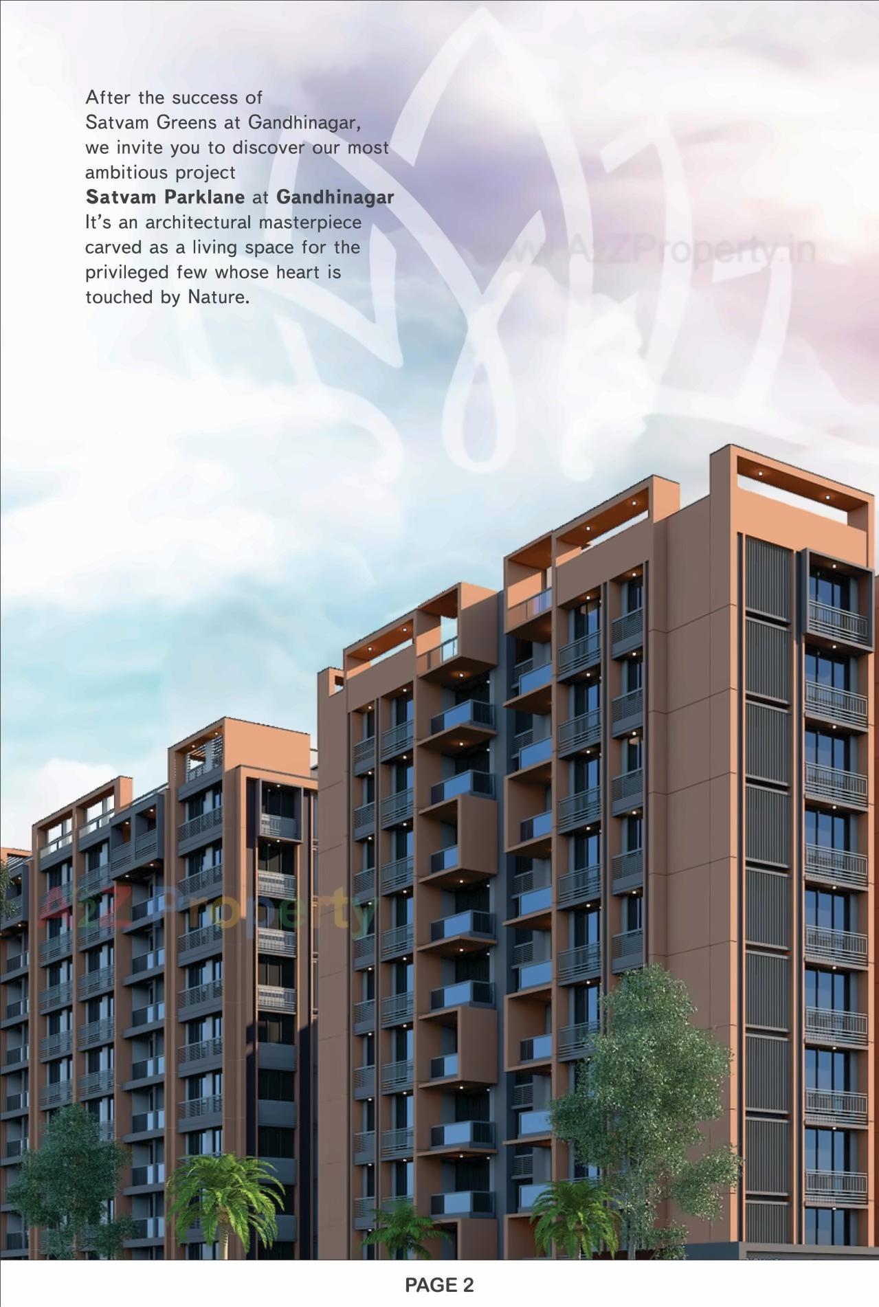 3D Elevation of real estate project Satvam Parklane located at Gandhinagar, Gandhinagar, Gujarat