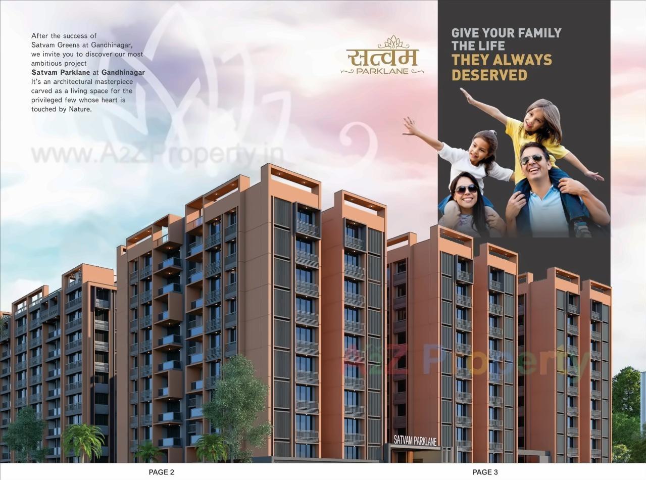 3D Elevation of real estate project Satvam Parklane located at Gandhinagar, Gandhinagar, Gujarat