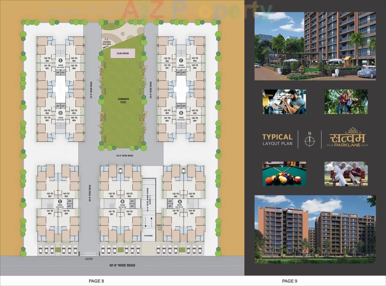 Layout of real estate project Satvam Parklane located at Gandhinagar, Gandhinagar, Gujarat