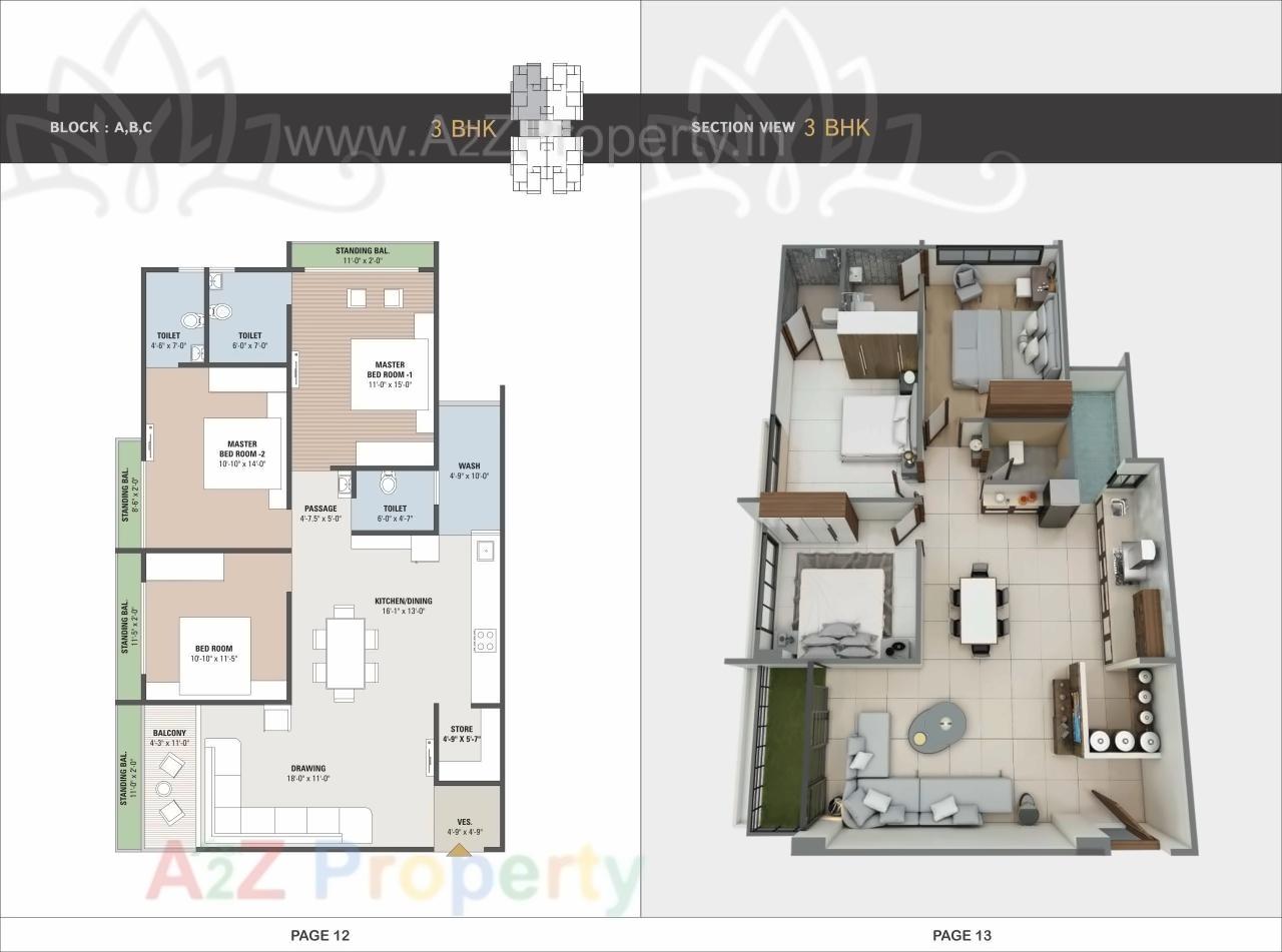 Layout of real estate project Satvam Parklane located at Gandhinagar, Gandhinagar, Gujarat