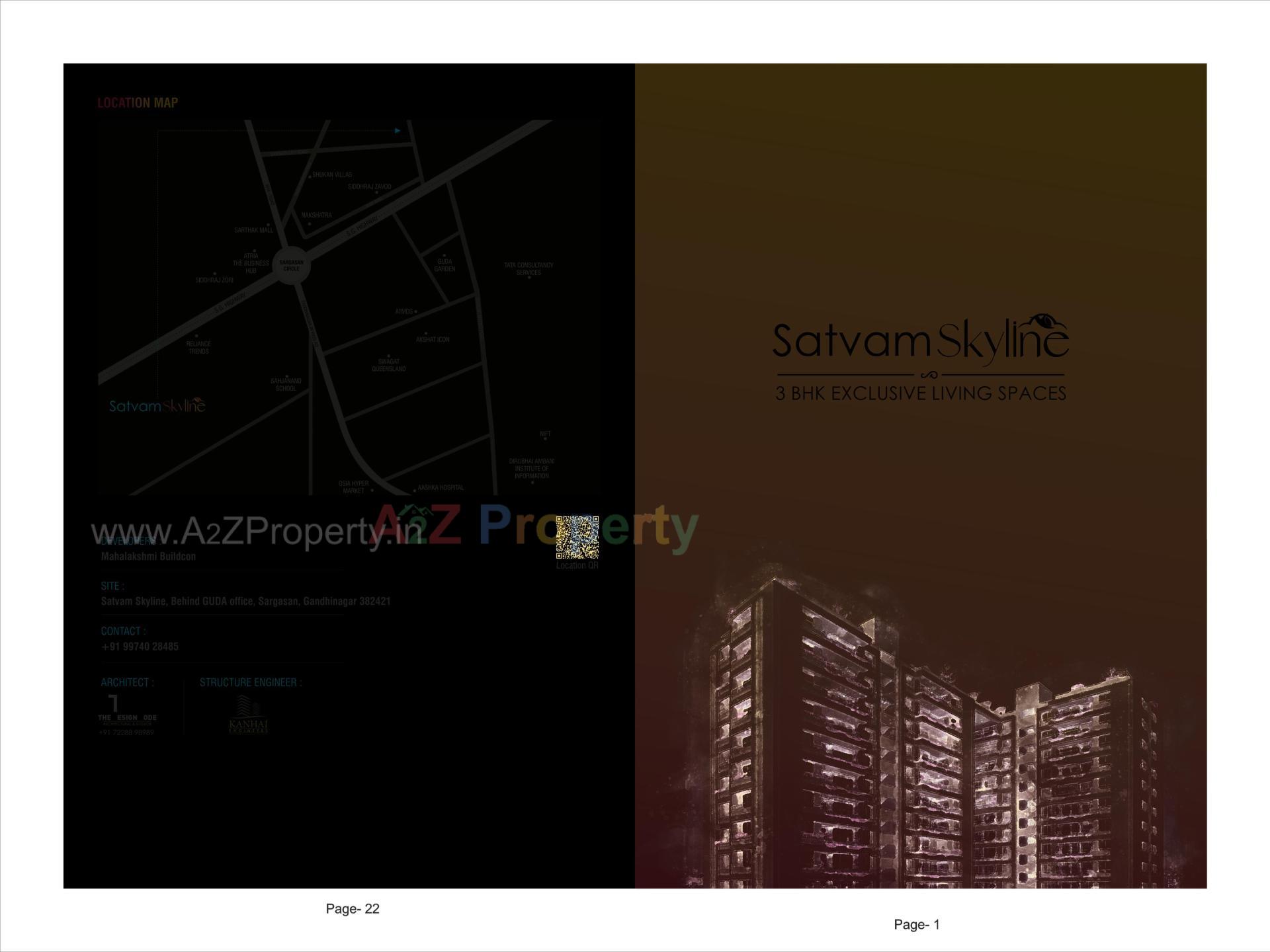  of real estate project Satvam Skyline located at Sargasan, Gandhinagar, Gujarat