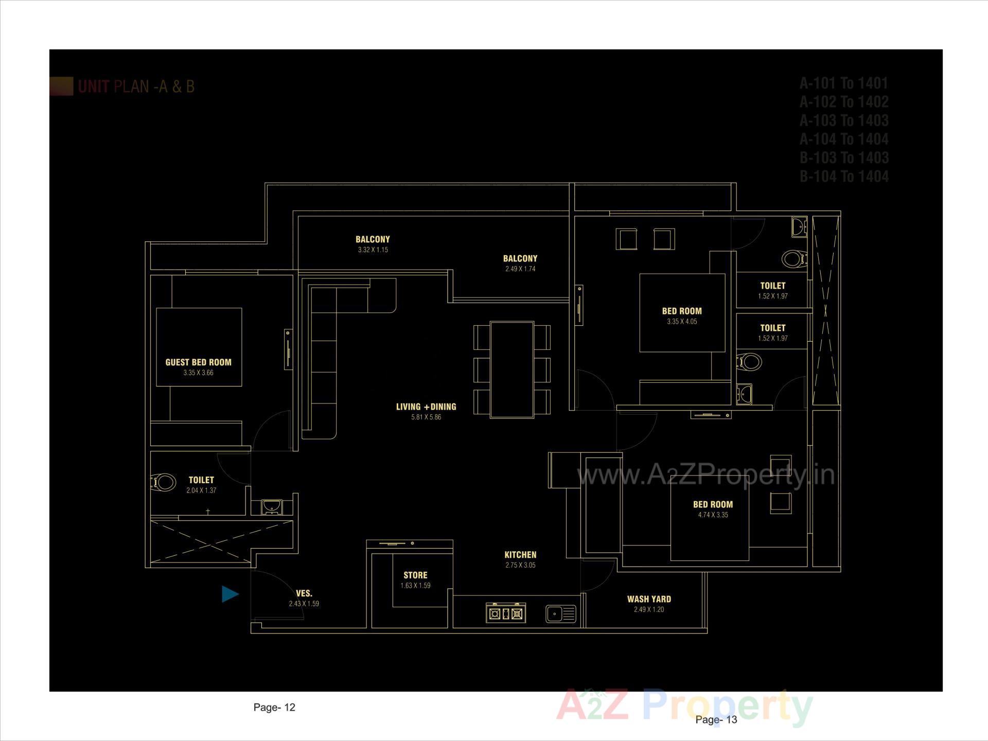 Layout of real estate project Satvam Skyline located at Sargasan, Gandhinagar, Gujarat