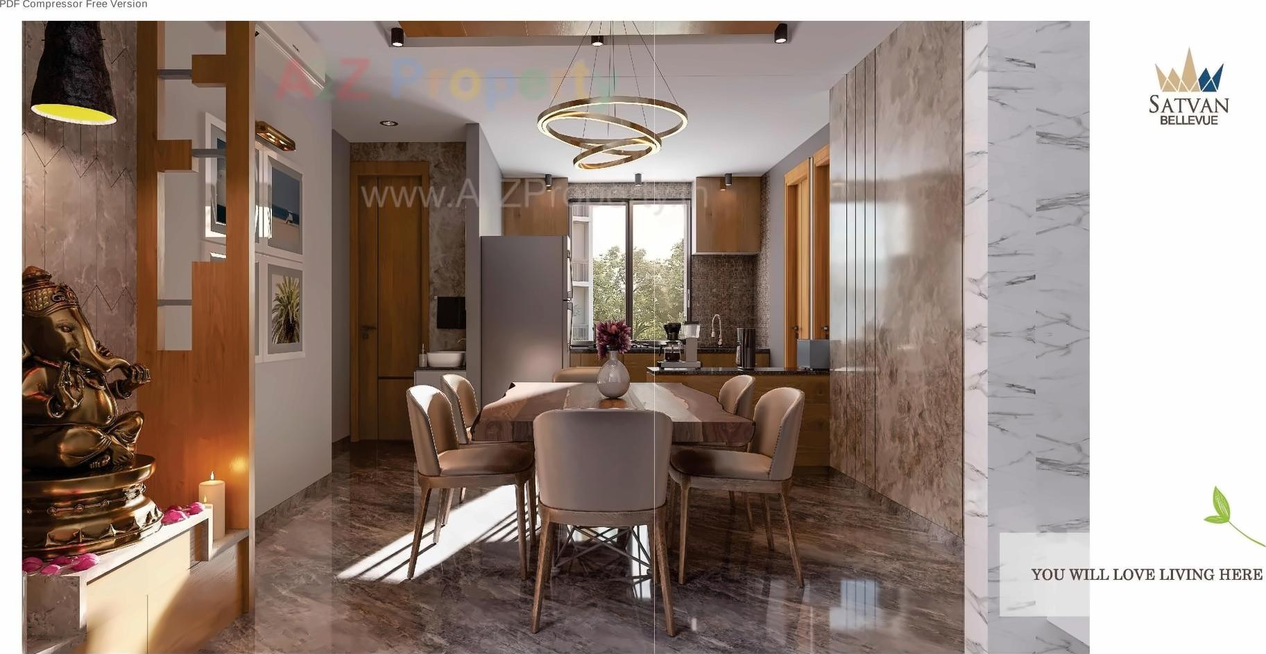 3D Elevation of real estate project Satvan Bellevue located at Kudasan, Gandhinagar, Gujarat