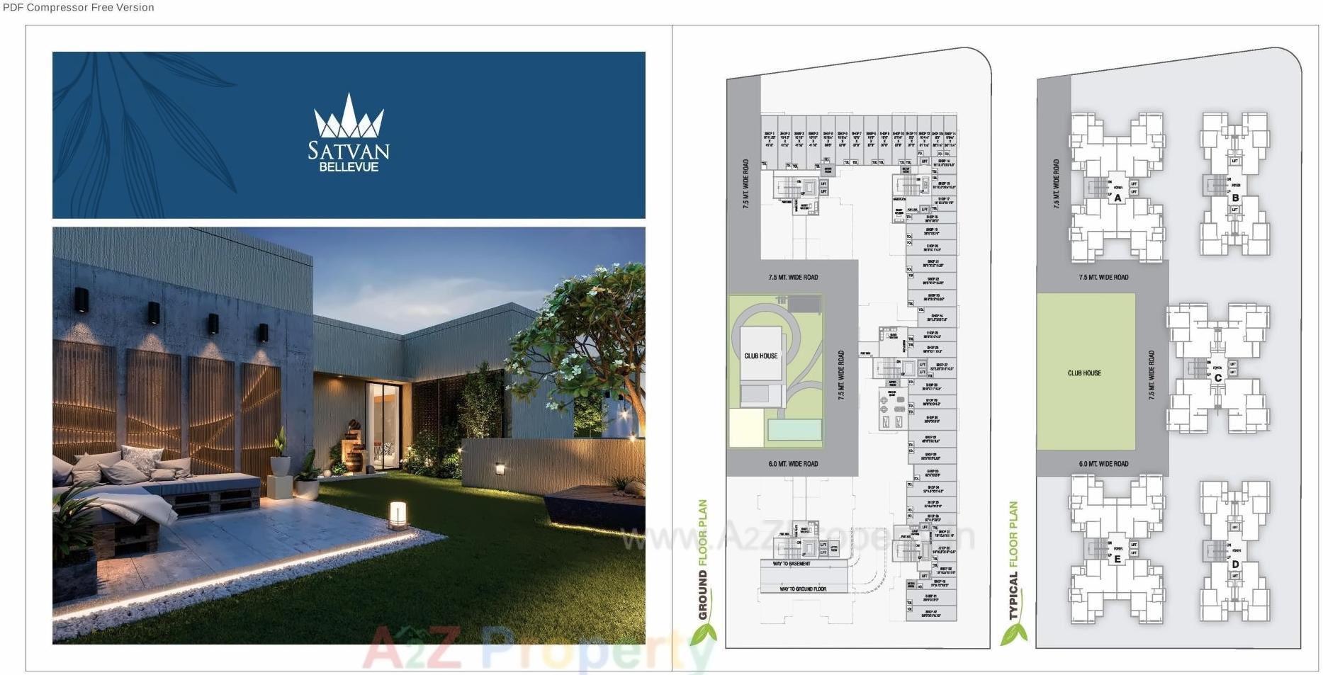 Layout of real estate project Satvan Bellevue located at Kudasan, Gandhinagar, Gujarat