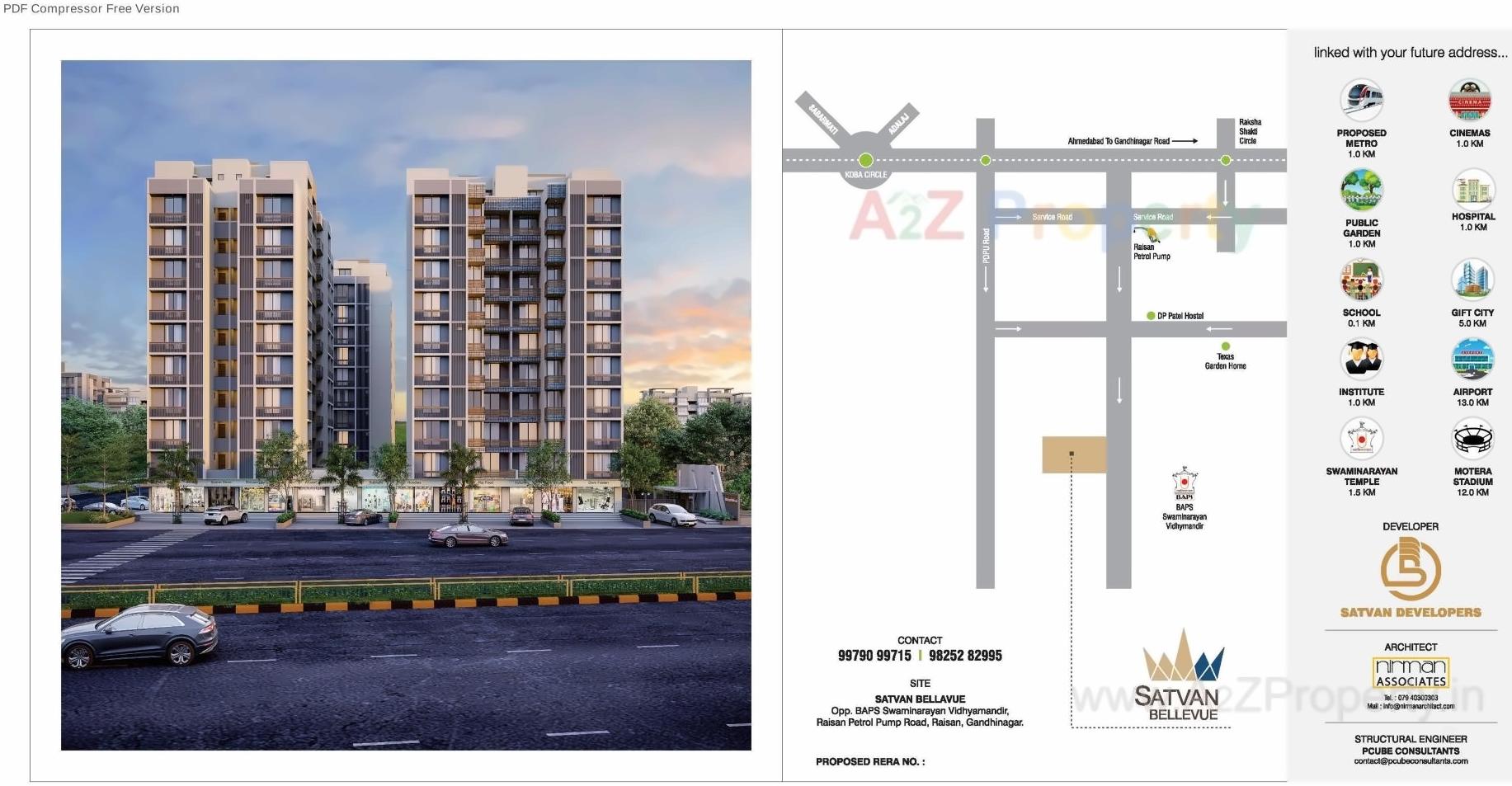  of real estate project Satvan Bellevue located at Kudasan, Gandhinagar, Gujarat