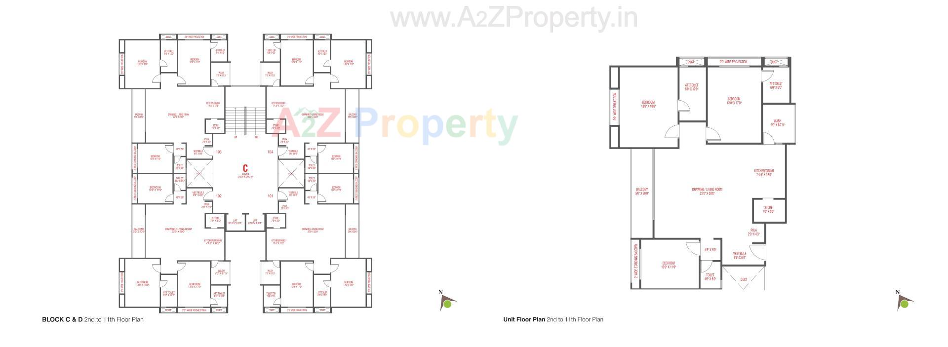 Layout of real estate project Satvan Harmony located at Koba, Gandhinagar, Gujarat