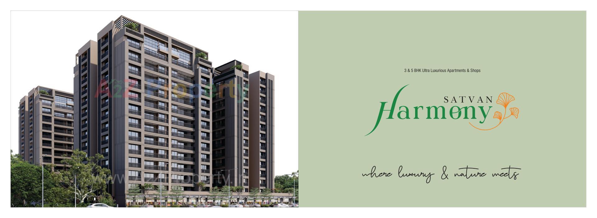3D Elevation of real estate project Satvan Harmony located at Koba, Gandhinagar, Gujarat