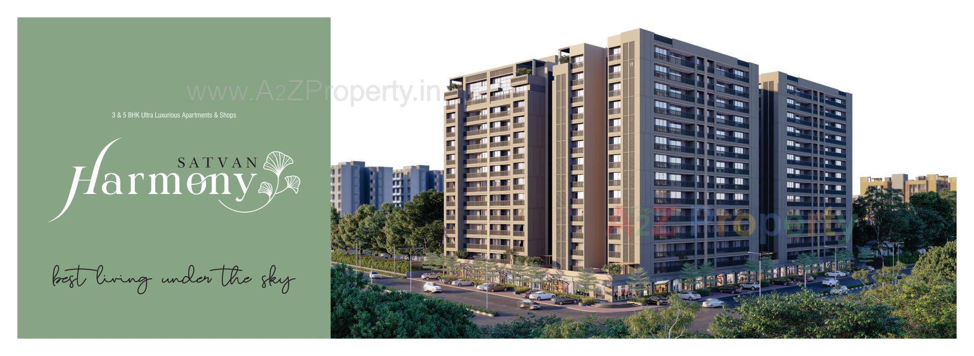 3D Elevation of real estate project Satvan Harmony located at Koba, Gandhinagar, Gujarat