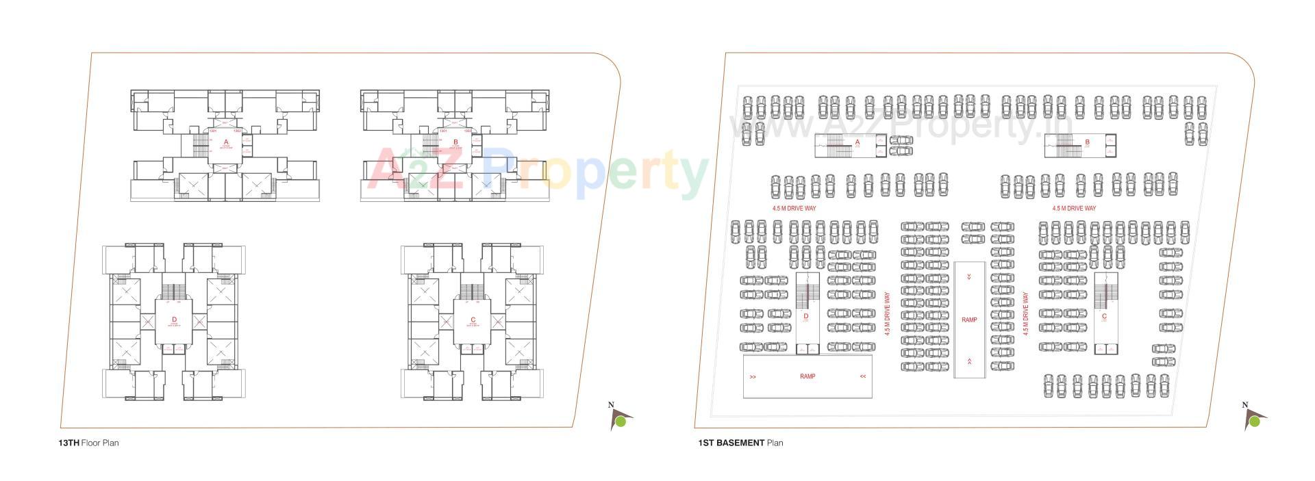Layout of real estate project Satvan Harmony located at Koba, Gandhinagar, Gujarat