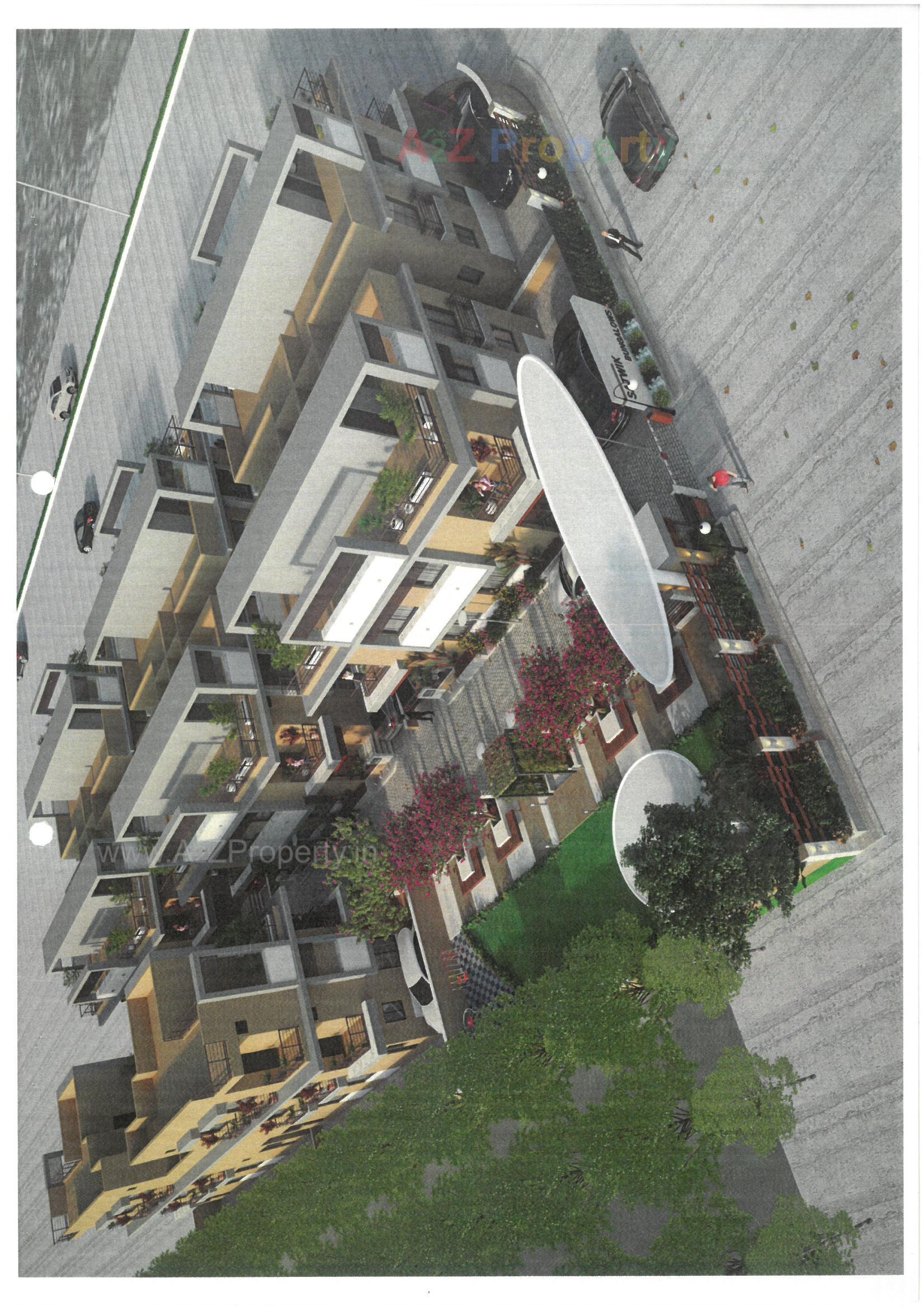 3D Elevation of real estate project Satvik Bunglows located at Gandhinagar, Gandhinagar, Gujarat