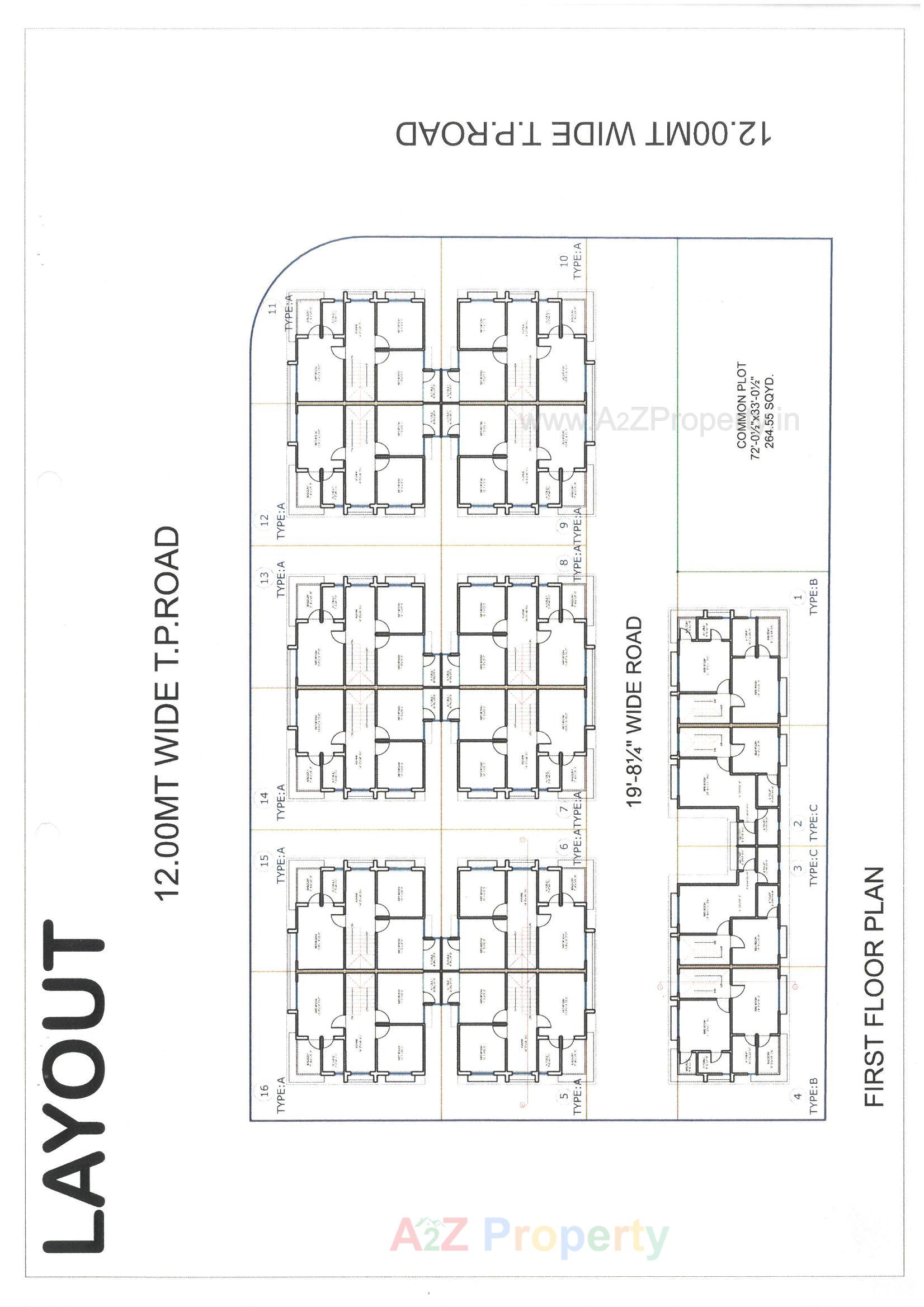 Layout of real estate project Satvik Bunglows located at Gandhinagar, Gandhinagar, Gujarat