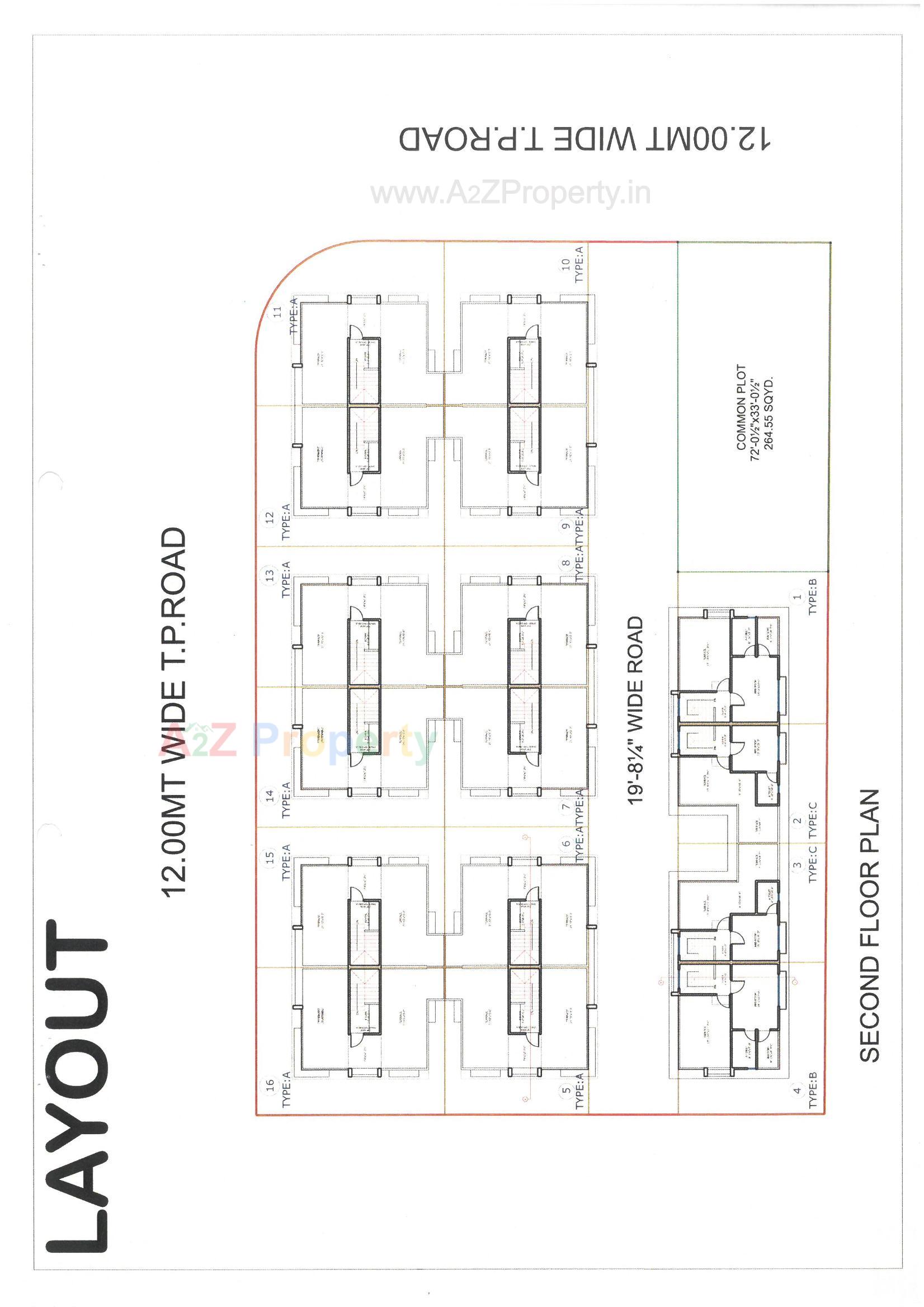 Layout of real estate project Satvik Bunglows located at Gandhinagar, Gandhinagar, Gujarat