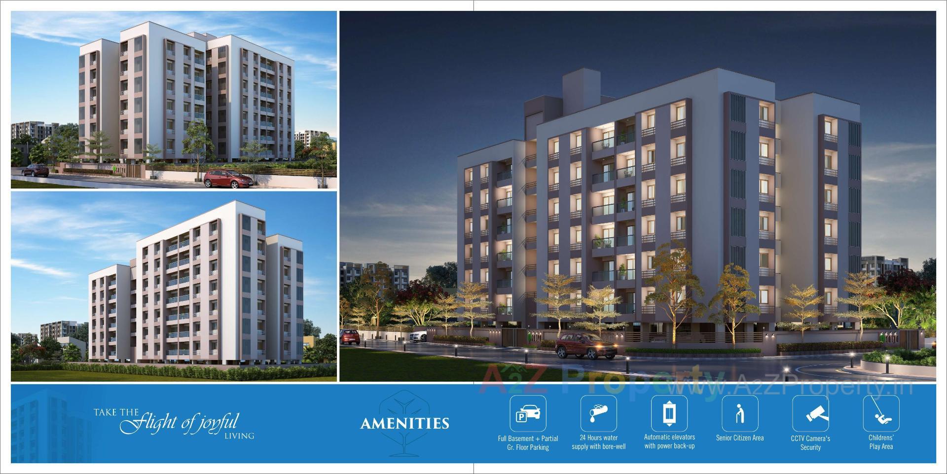 3D Elevation of real estate project Satya Elegance located at Gandhinagar, Gandhinagar, Gujarat