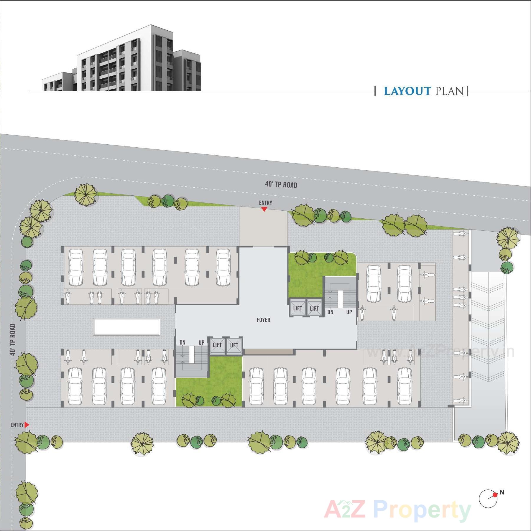 Layout of real estate project Satya Elegance located at Gandhinagar, Gandhinagar, Gujarat