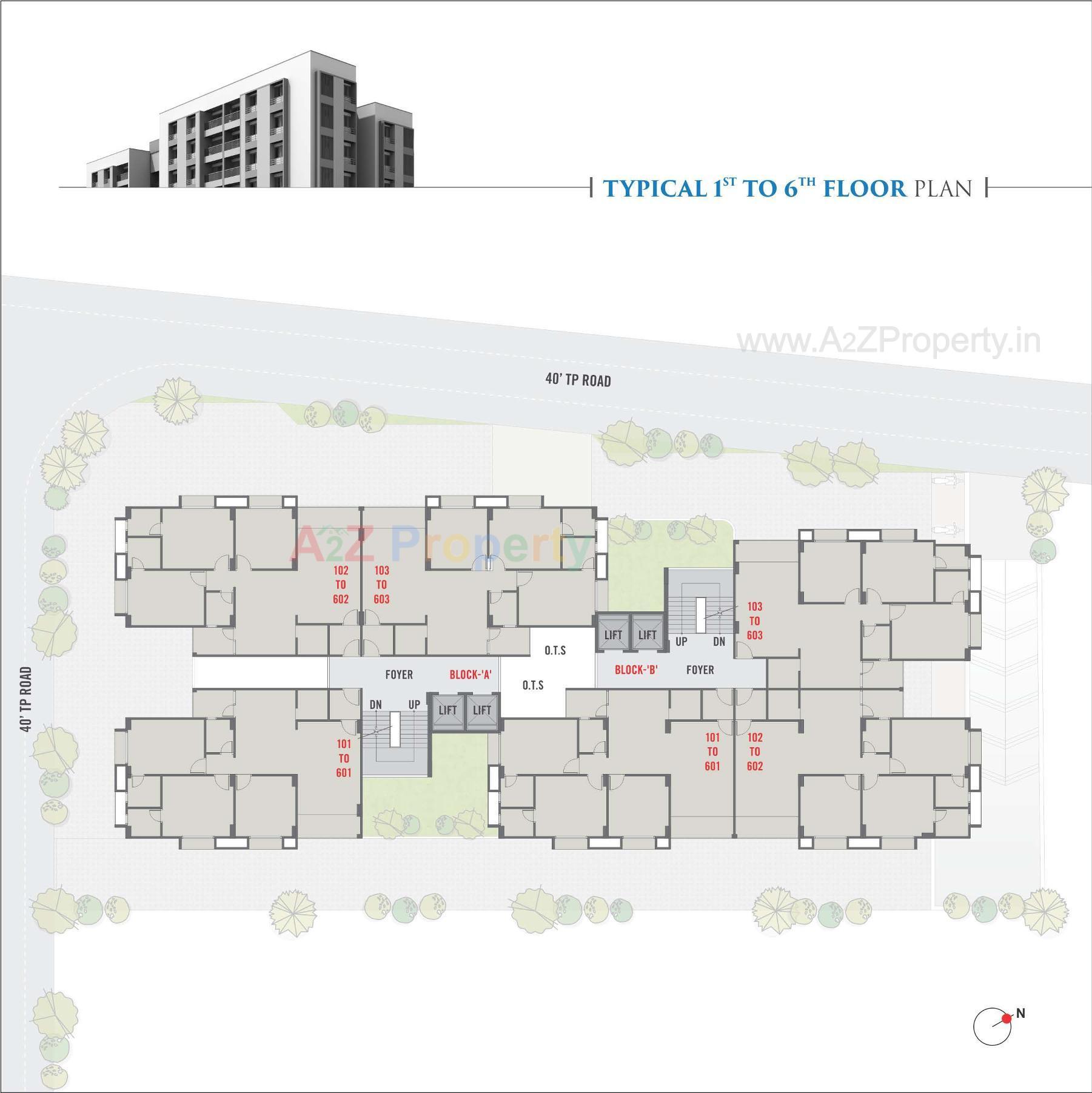 Layout of real estate project Satya Elegance located at Gandhinagar, Gandhinagar, Gujarat