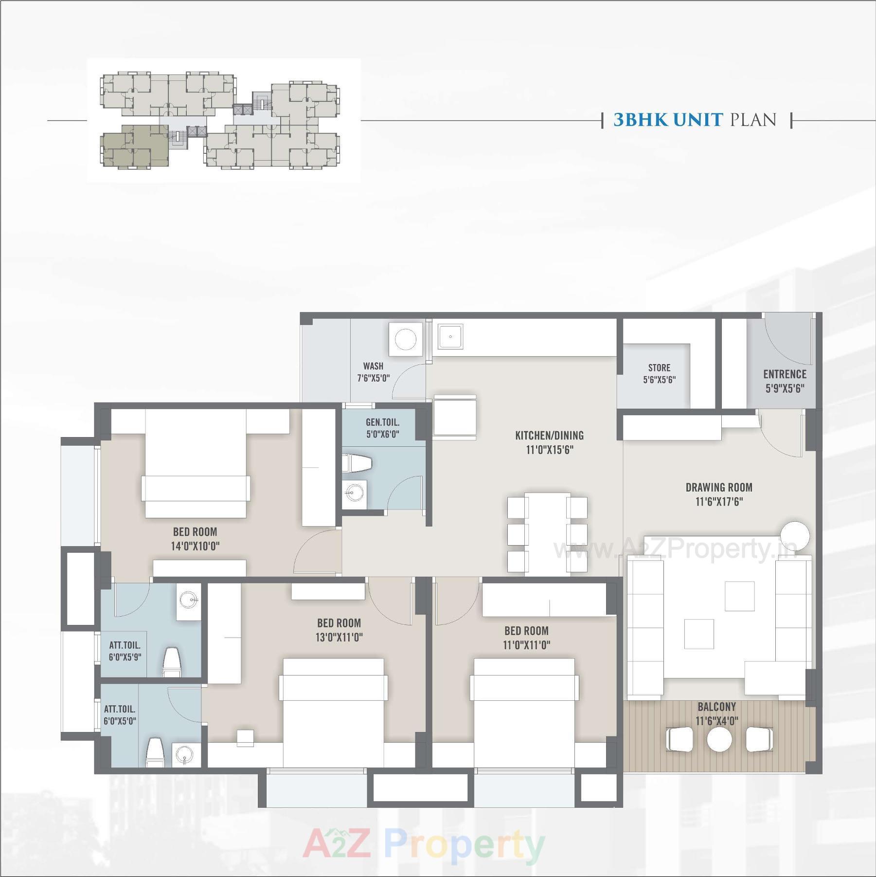 Layout of real estate project Satya Elegance located at Gandhinagar, Gandhinagar, Gujarat
