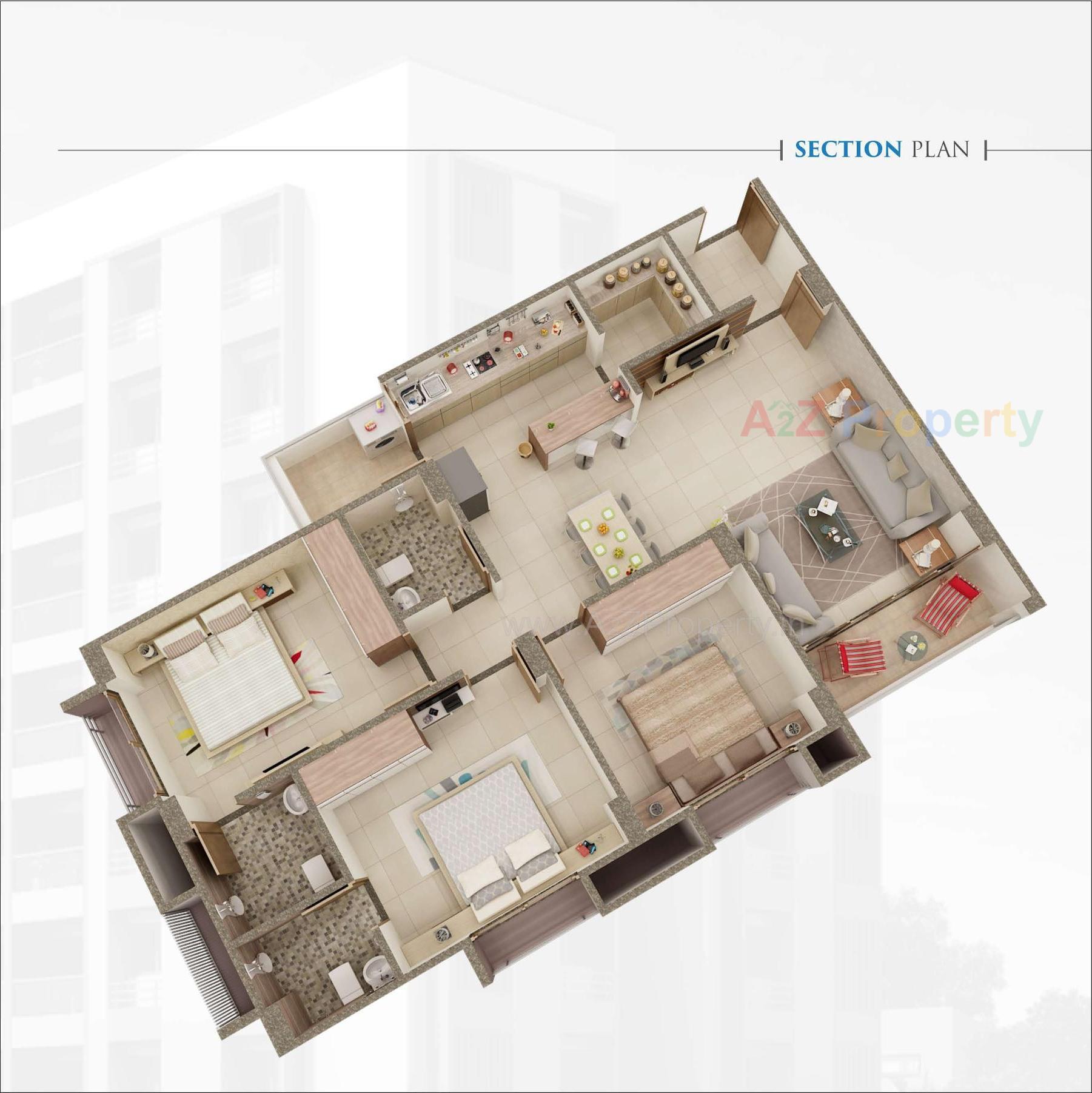 Layout of real estate project Satya Elegance located at Gandhinagar, Gandhinagar, Gujarat