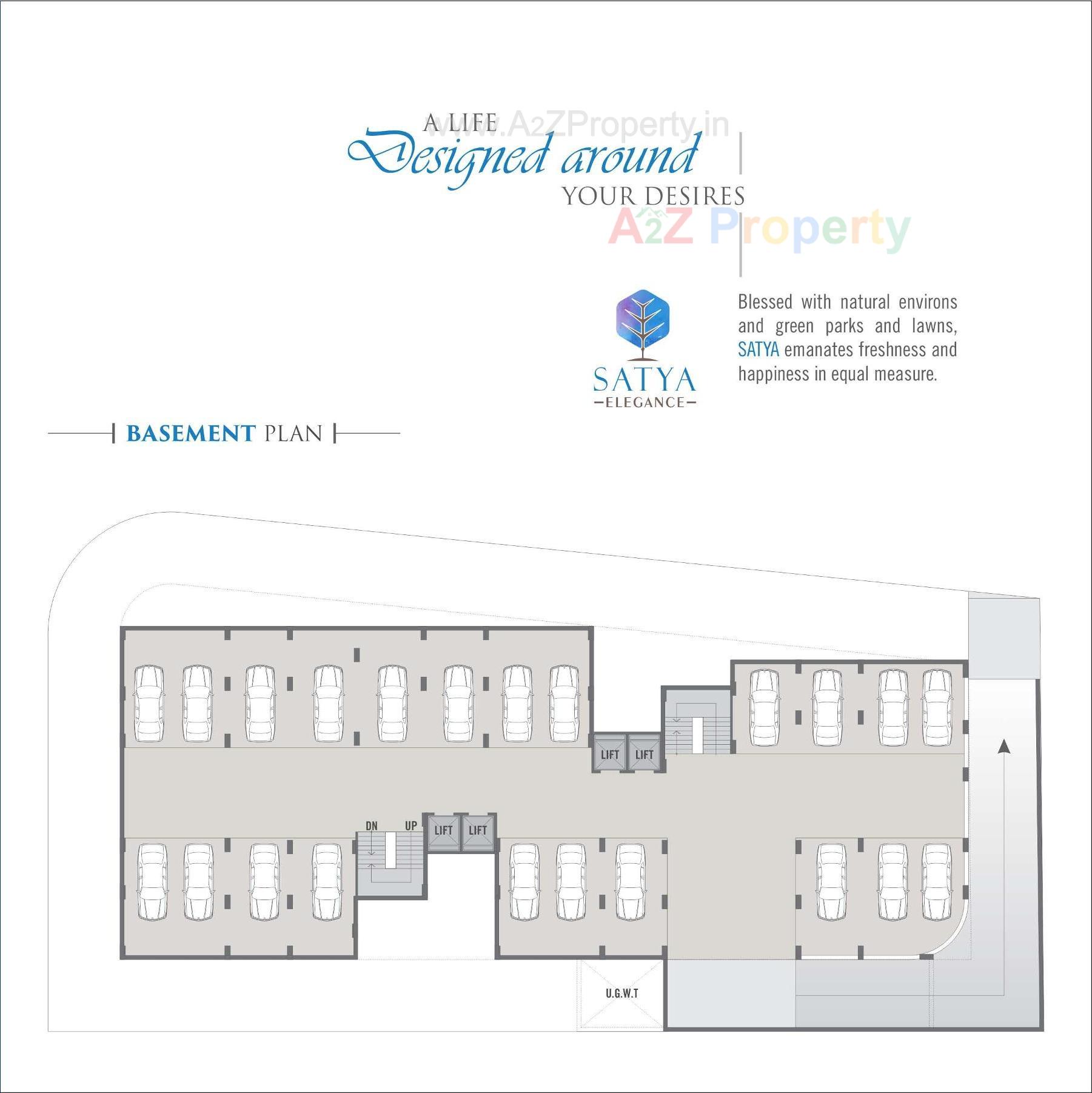 Layout of real estate project Satya Elegance located at Gandhinagar, Gandhinagar, Gujarat
