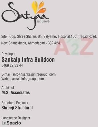  of real estate project Satyaa Square located at Tragad, Gandhinagar, Gujarat