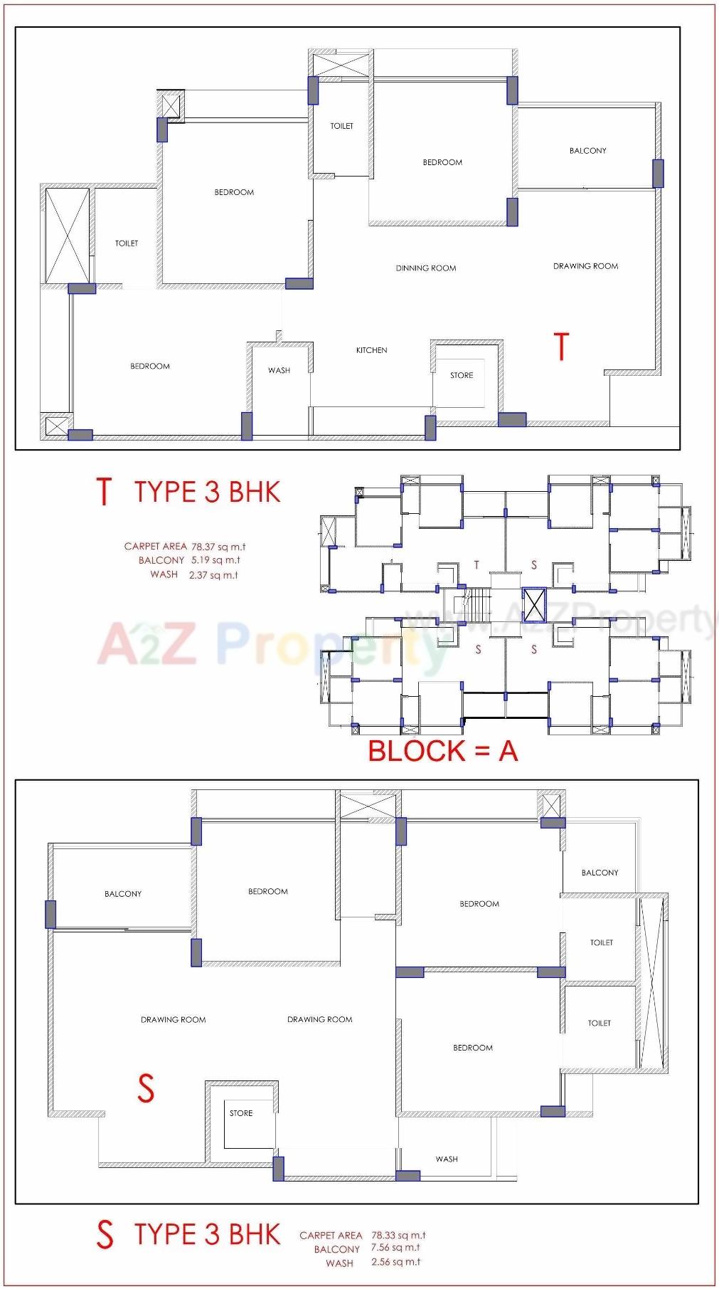 Layout of real estate project Satyamev Riviera located at Randesan, Gandhinagar, Gujarat