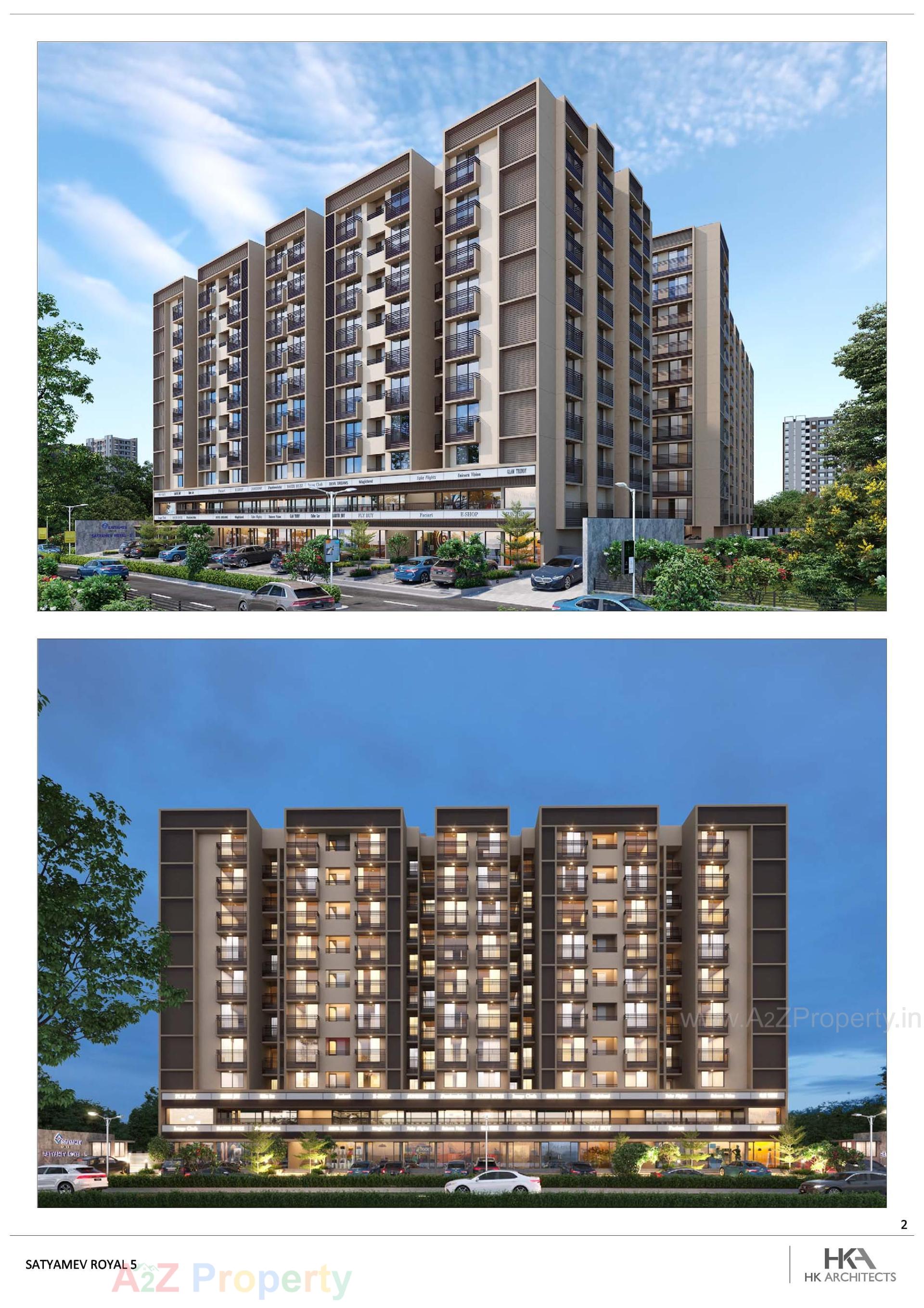 3D Elevation of real estate project Satyamev Royal located at Pethapur, Gandhinagar, Gujarat
