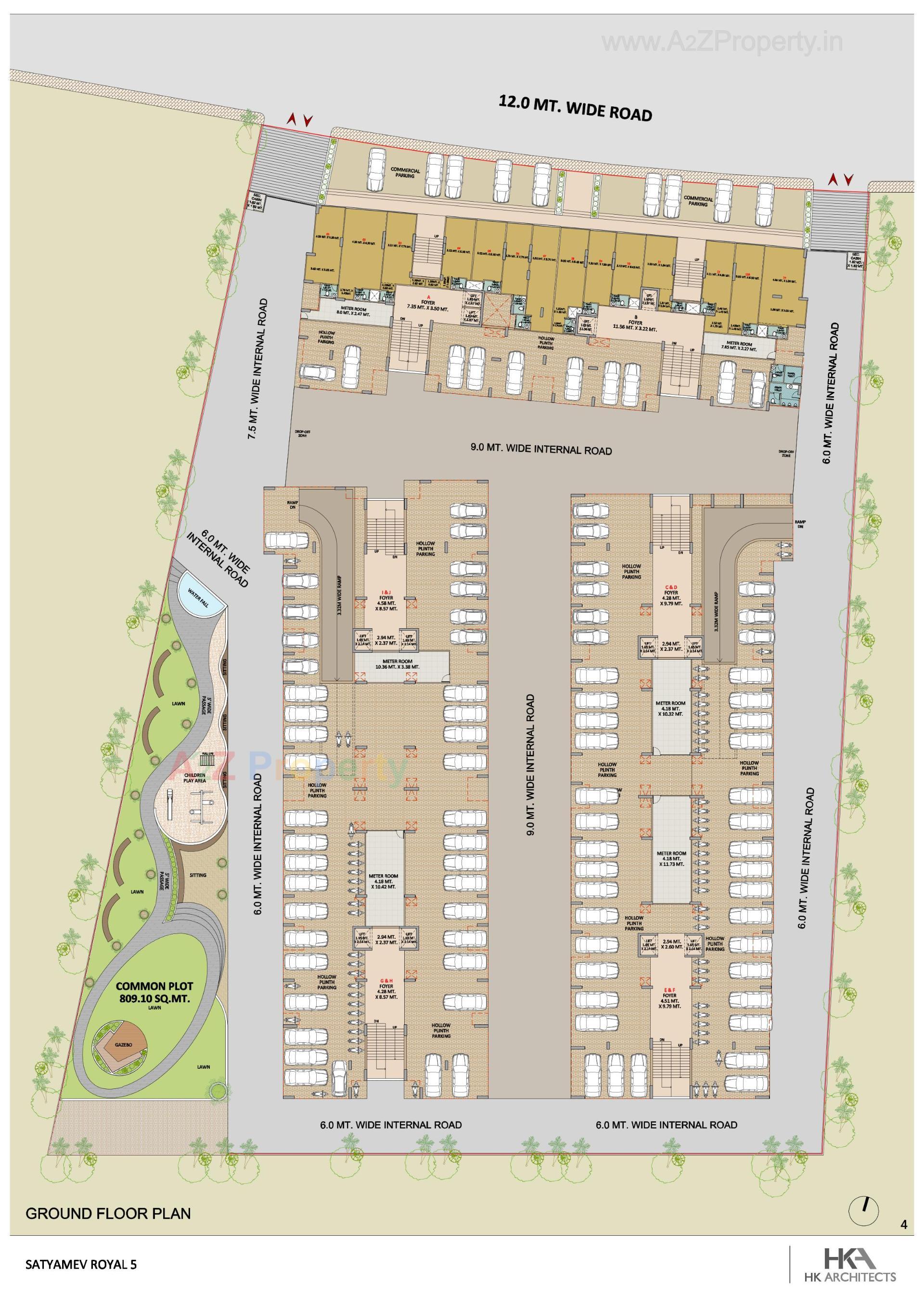 Layout of real estate project Satyamev Royal located at Pethapur, Gandhinagar, Gujarat