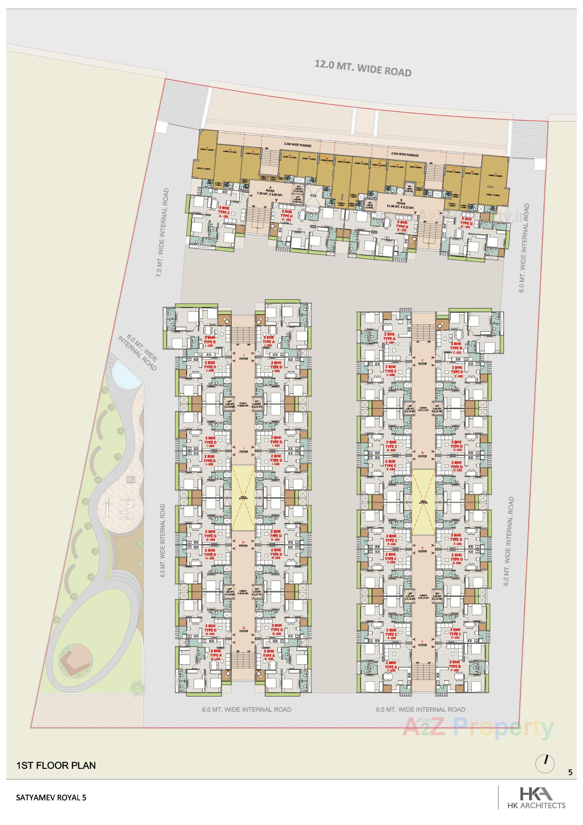 Layout of real estate project Satyamev Royal located at Pethapur, Gandhinagar, Gujarat