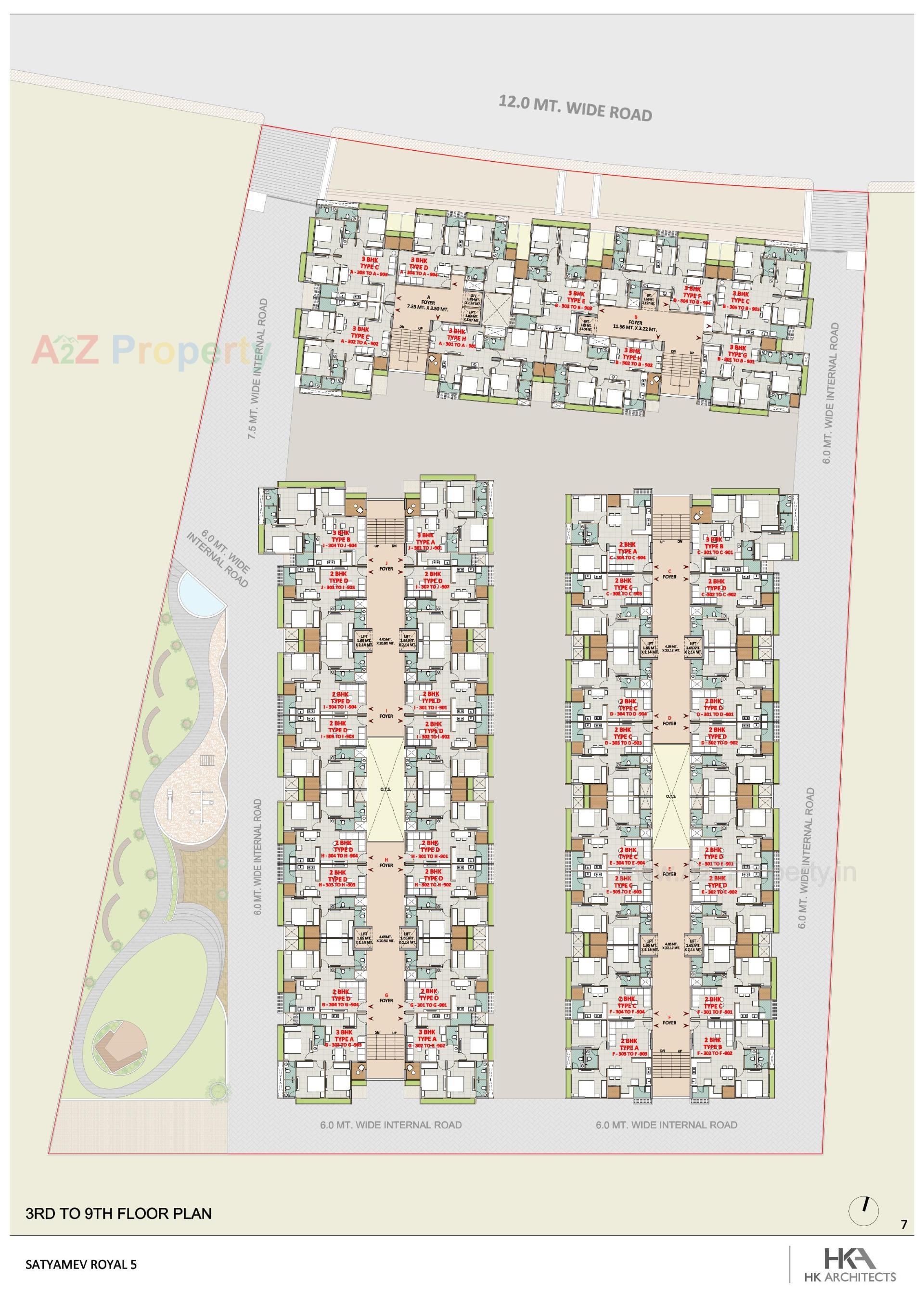 Layout of real estate project Satyamev Royal located at Pethapur, Gandhinagar, Gujarat