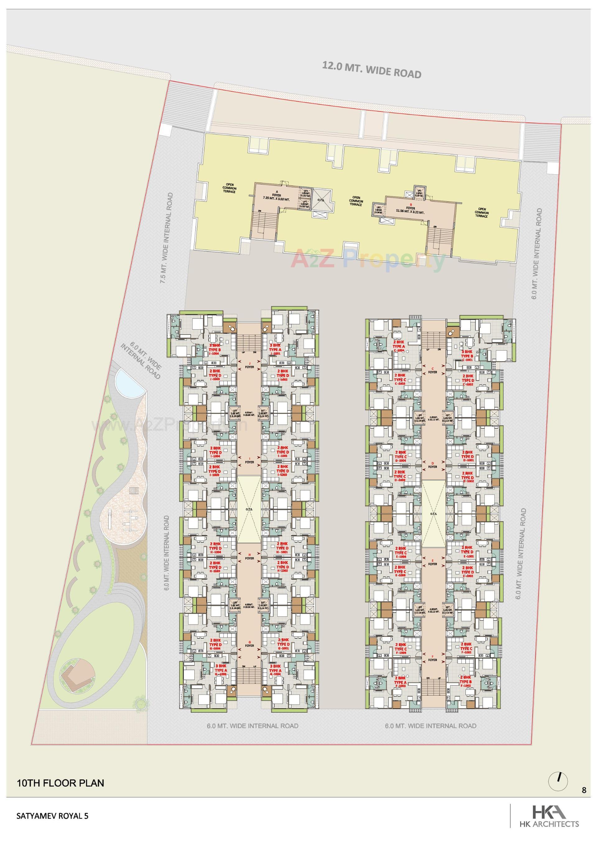 Layout of real estate project Satyamev Royal located at Pethapur, Gandhinagar, Gujarat