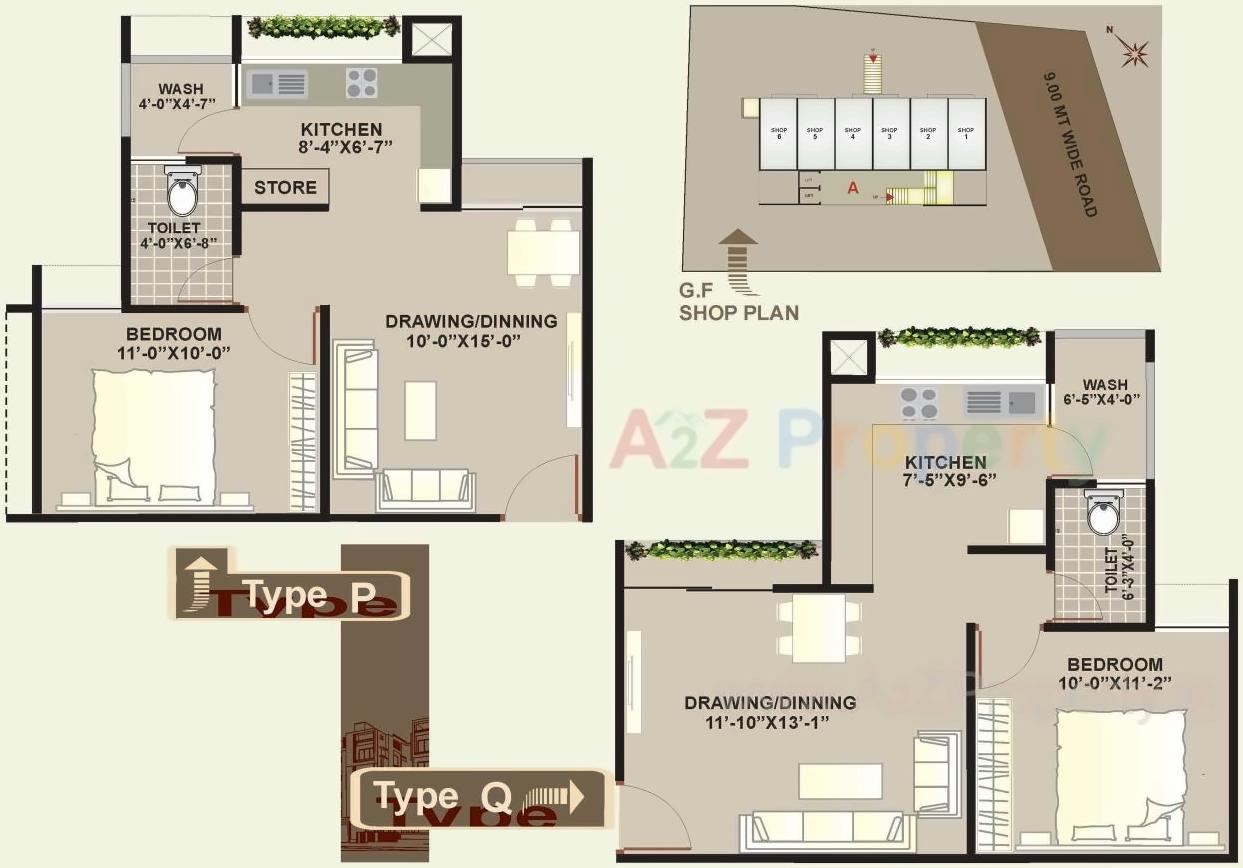 Layout of real estate project Satyamev Surya located at Koba, Gandhinagar, Gujarat