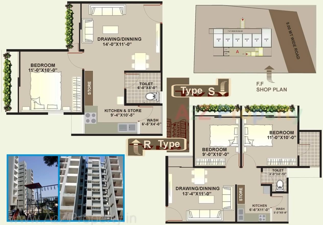Layout of real estate project Satyamev Surya located at Koba, Gandhinagar, Gujarat