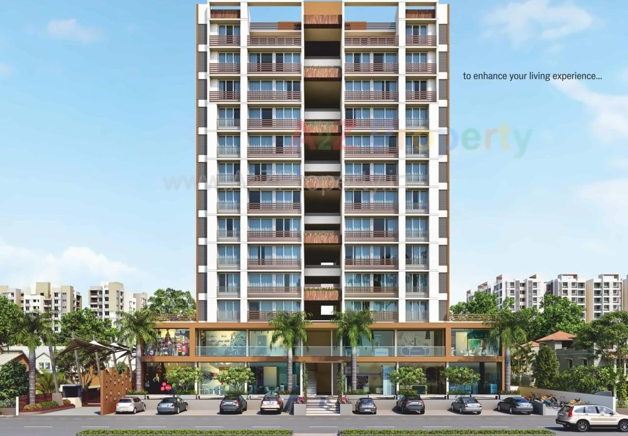 3D Elevation of real estate project Savya Skyz located at Gandhinagar, Gandhinagar, Gujarat
