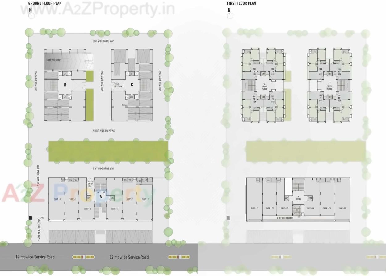 Layout of real estate project Savya Skyz located at Gandhinagar, Gandhinagar, Gujarat