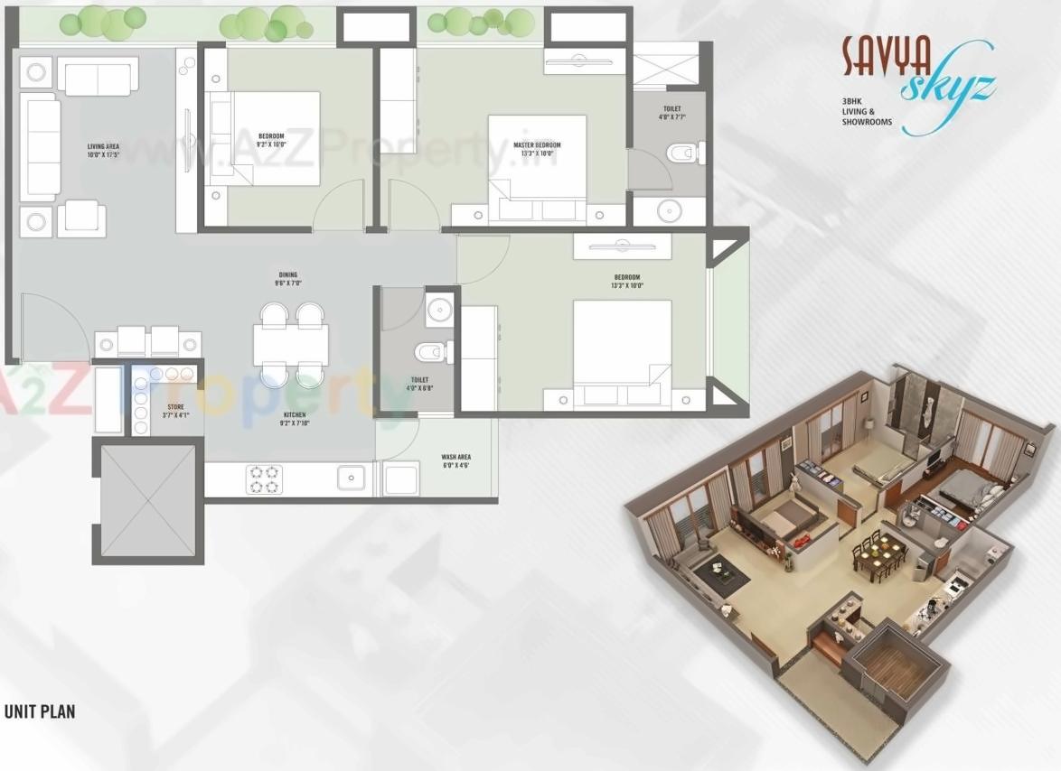 Layout of real estate project Savya Skyz located at Gandhinagar, Gandhinagar, Gujarat